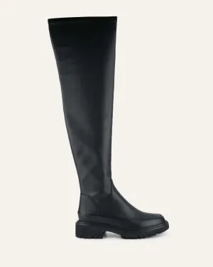 ELLA OVER THE KNEE BOOTS BLACK Jo Mercer