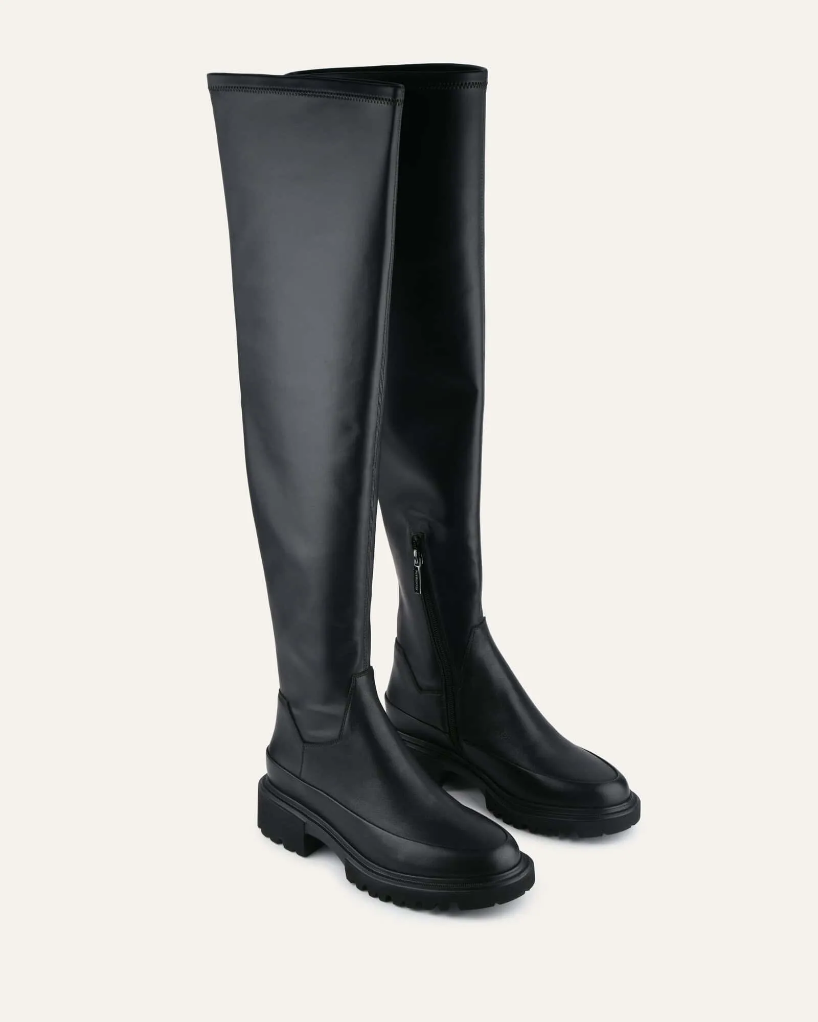 ELLA OVER THE KNEE BOOTS BLACK Jo Mercer