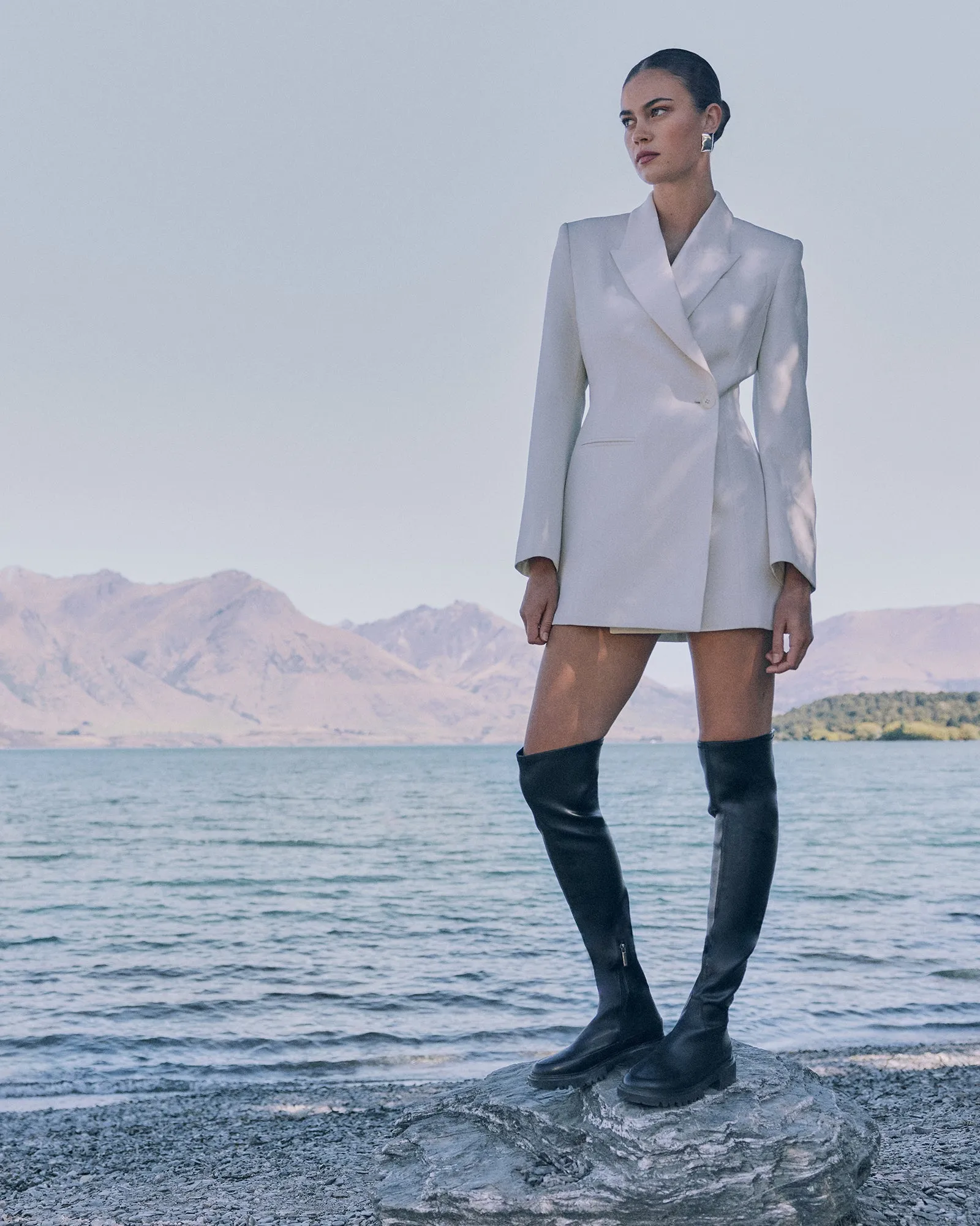 ELLA OVER THE KNEE BOOTS BLACK Jo Mercer