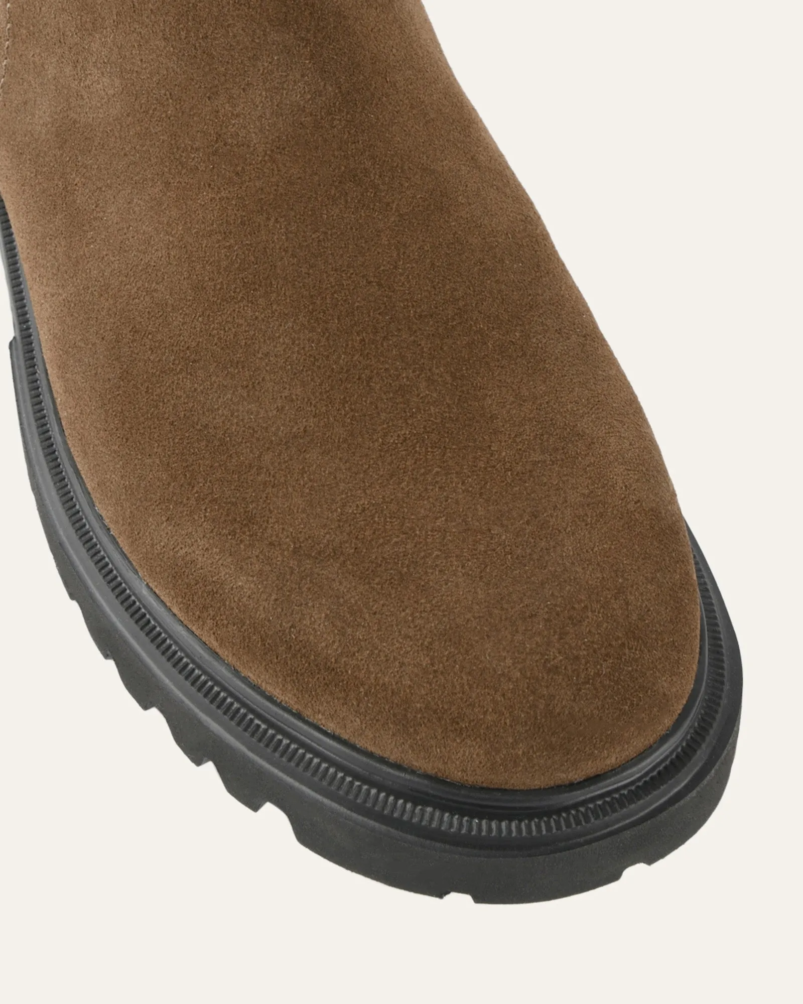 ELLIOT FLAT ANKLE BOOTS BARK SUEDE Jo Mercer