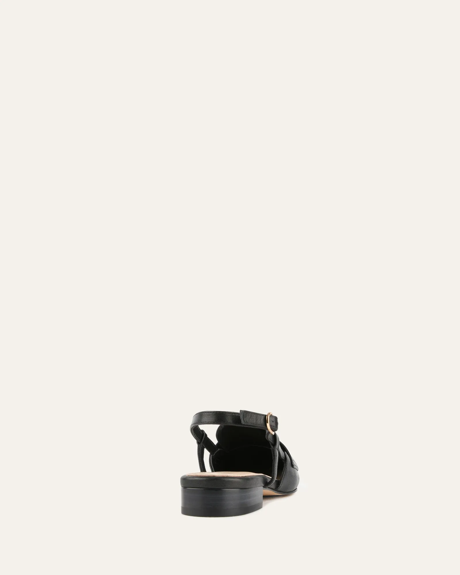 ELOISE DRESS FLATS BLACK LEATHER Jo Mercer