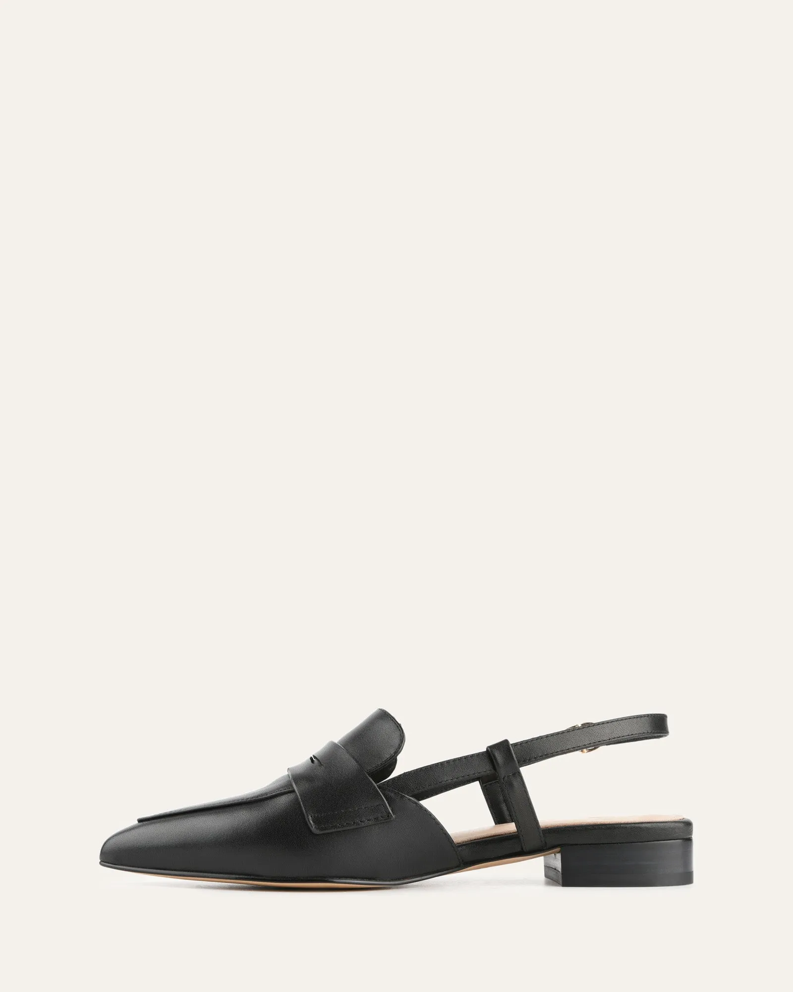 ELOISE DRESS FLATS BLACK LEATHER Jo Mercer