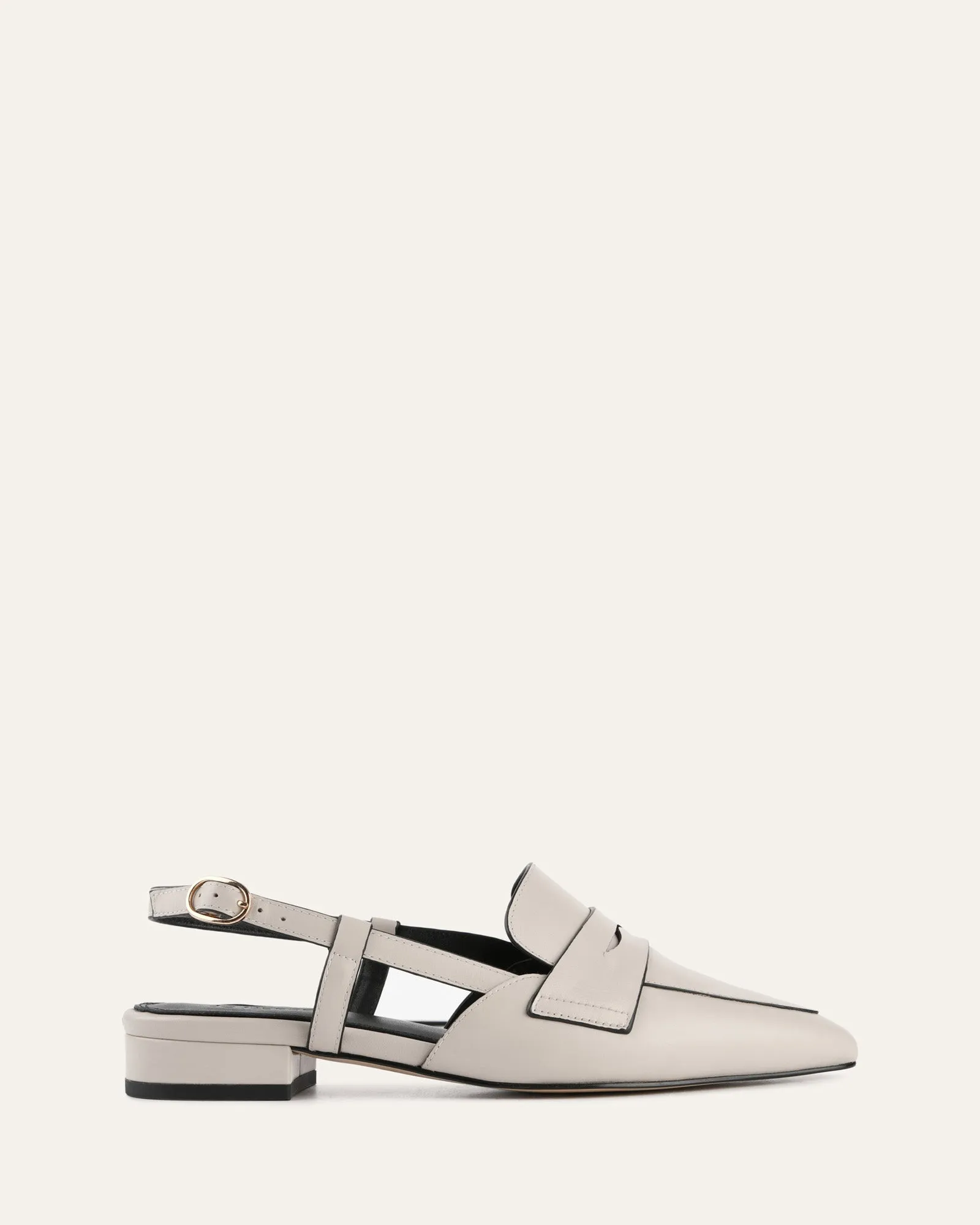ELOISE DRESS FLATS BONE LEATHER Jo Mercer