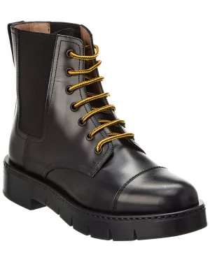 Ferragamo Tolk Leather Combat Boot
