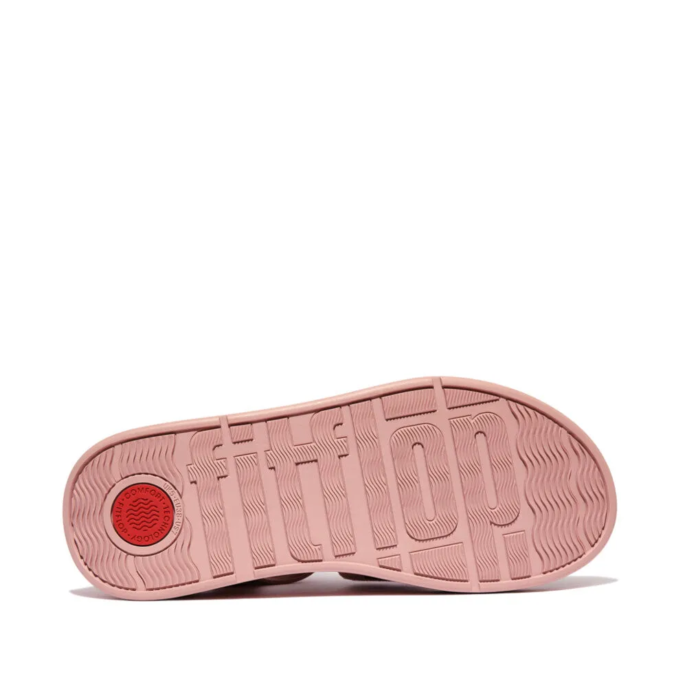 Fitflop F-Mode Leather/Webbing Flatform Fisherman Blush Sandals