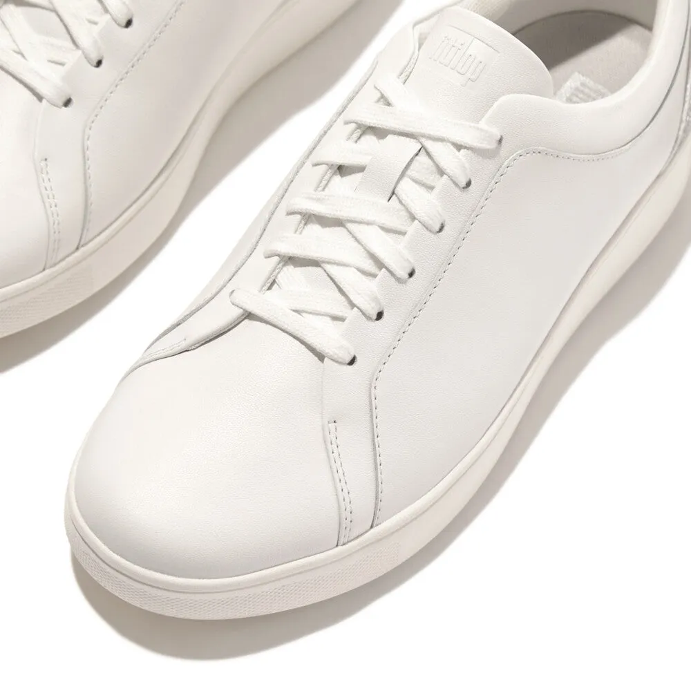 Fitflop Rally Crystal Silver Backtab Leather Sneaker White