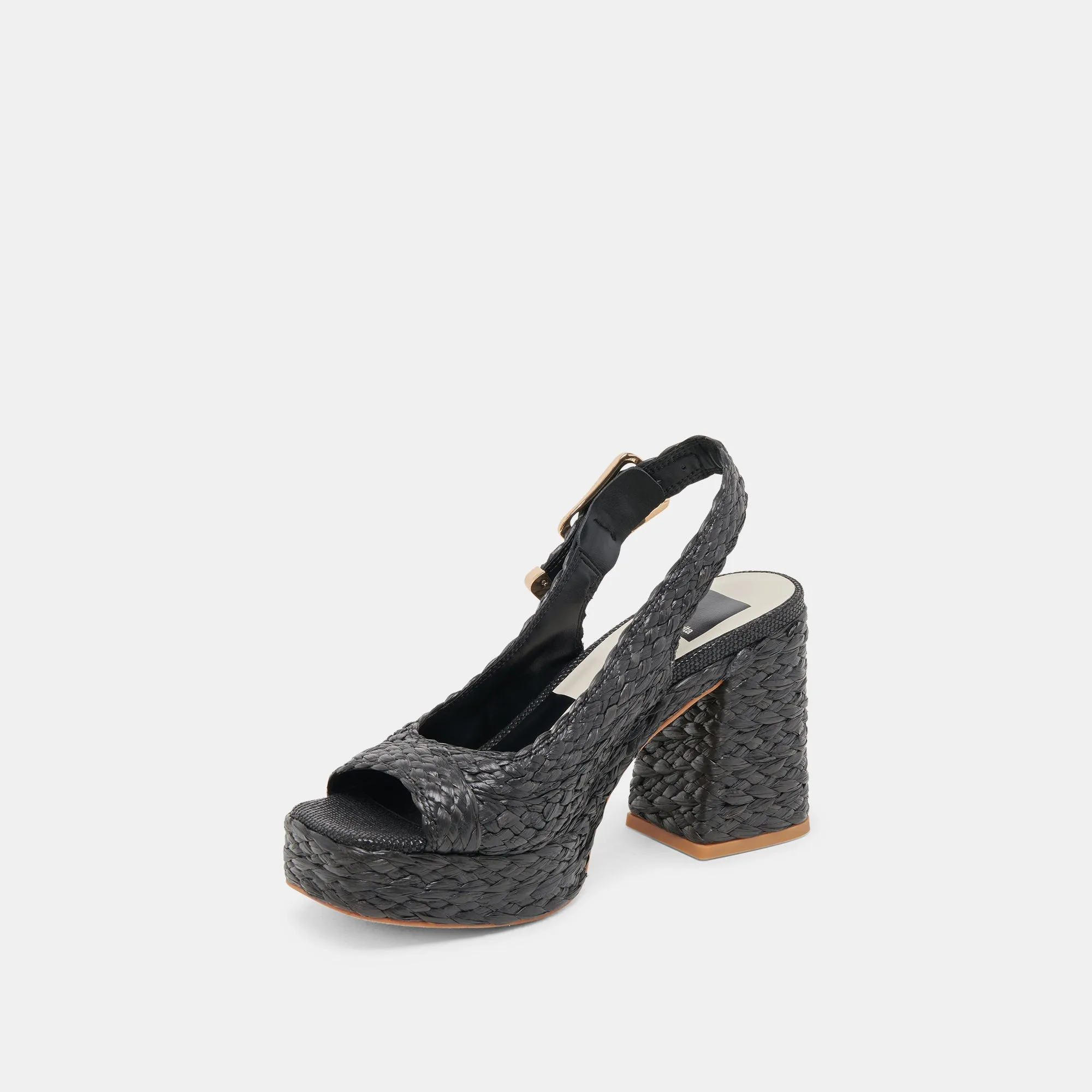 FLORES HEELS ONYX RAFFIA Dolce Vita