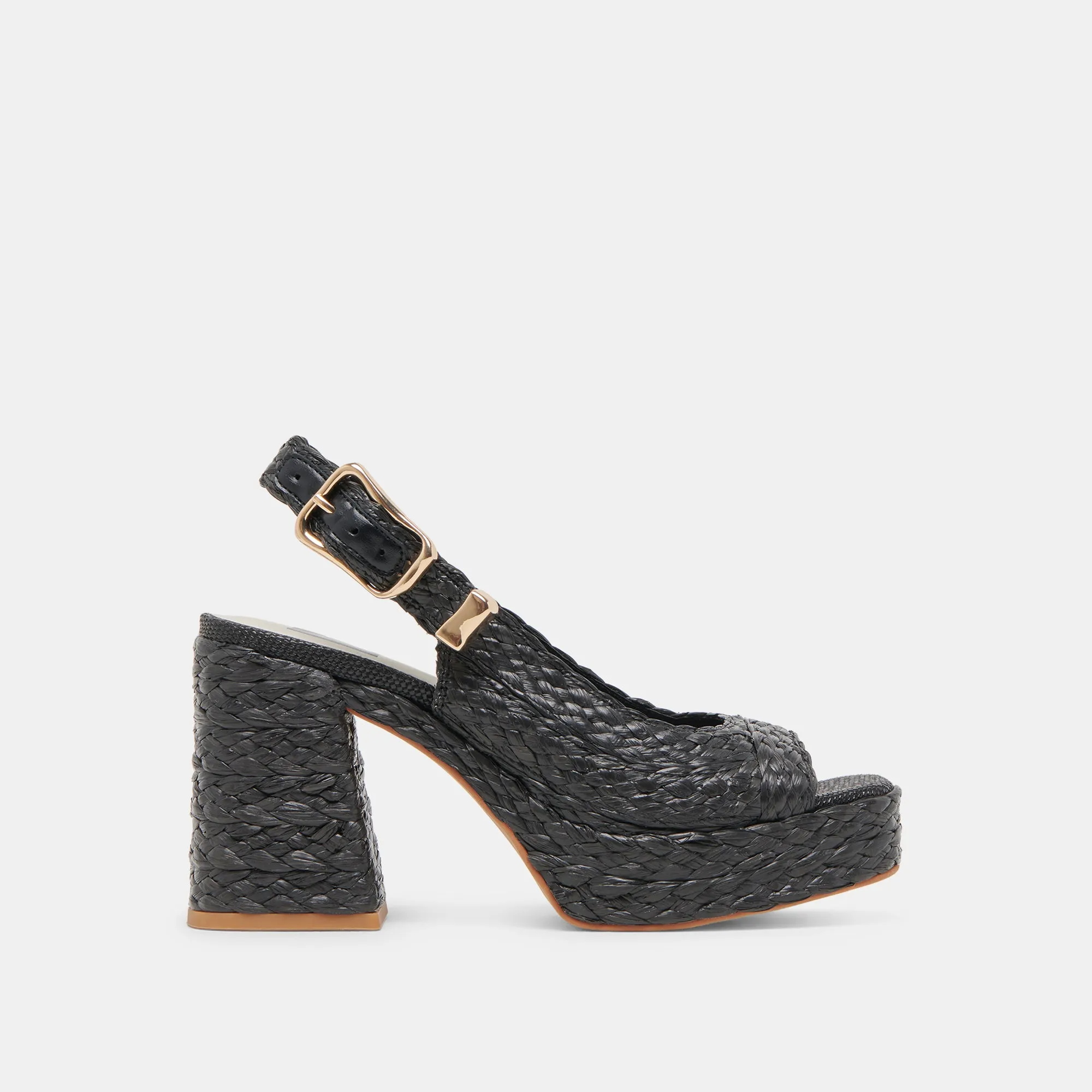 FLORES HEELS ONYX RAFFIA Dolce Vita