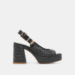 FLORES HEELS ONYX RAFFIA Dolce Vita