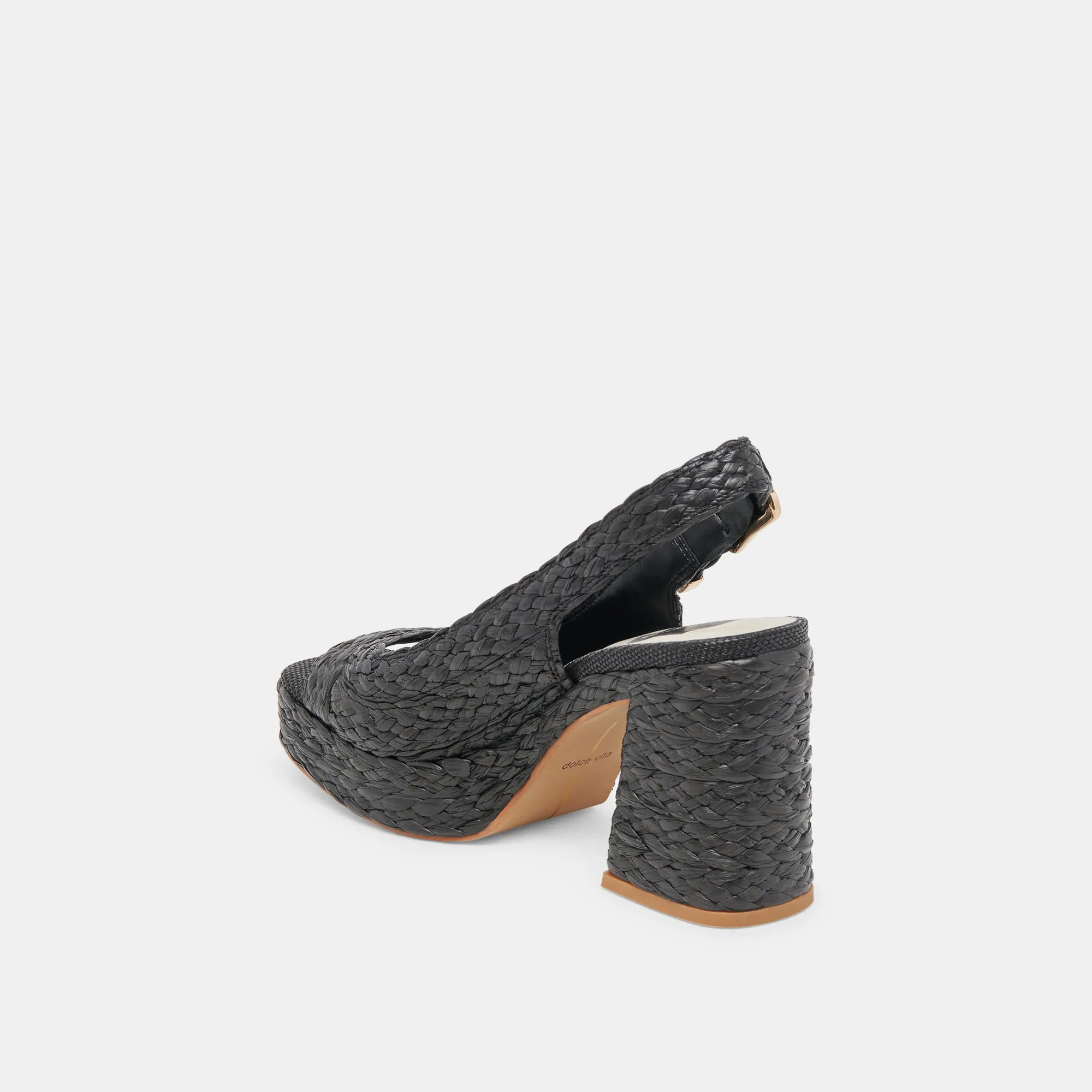 FLORES HEELS ONYX RAFFIA Dolce Vita