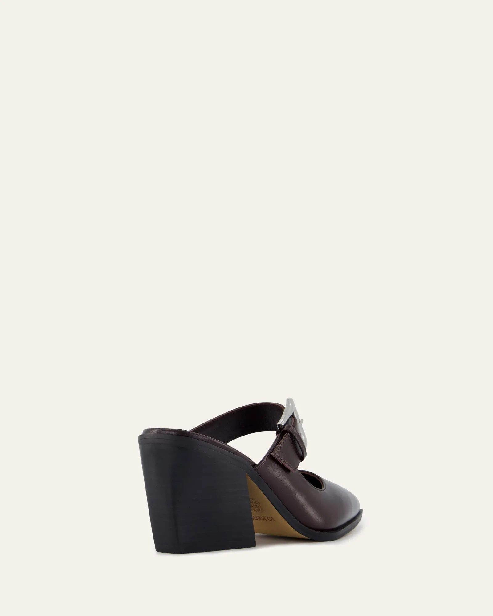 FLOSSY MID HEELS MERLOT LEATHER Jo Mercer