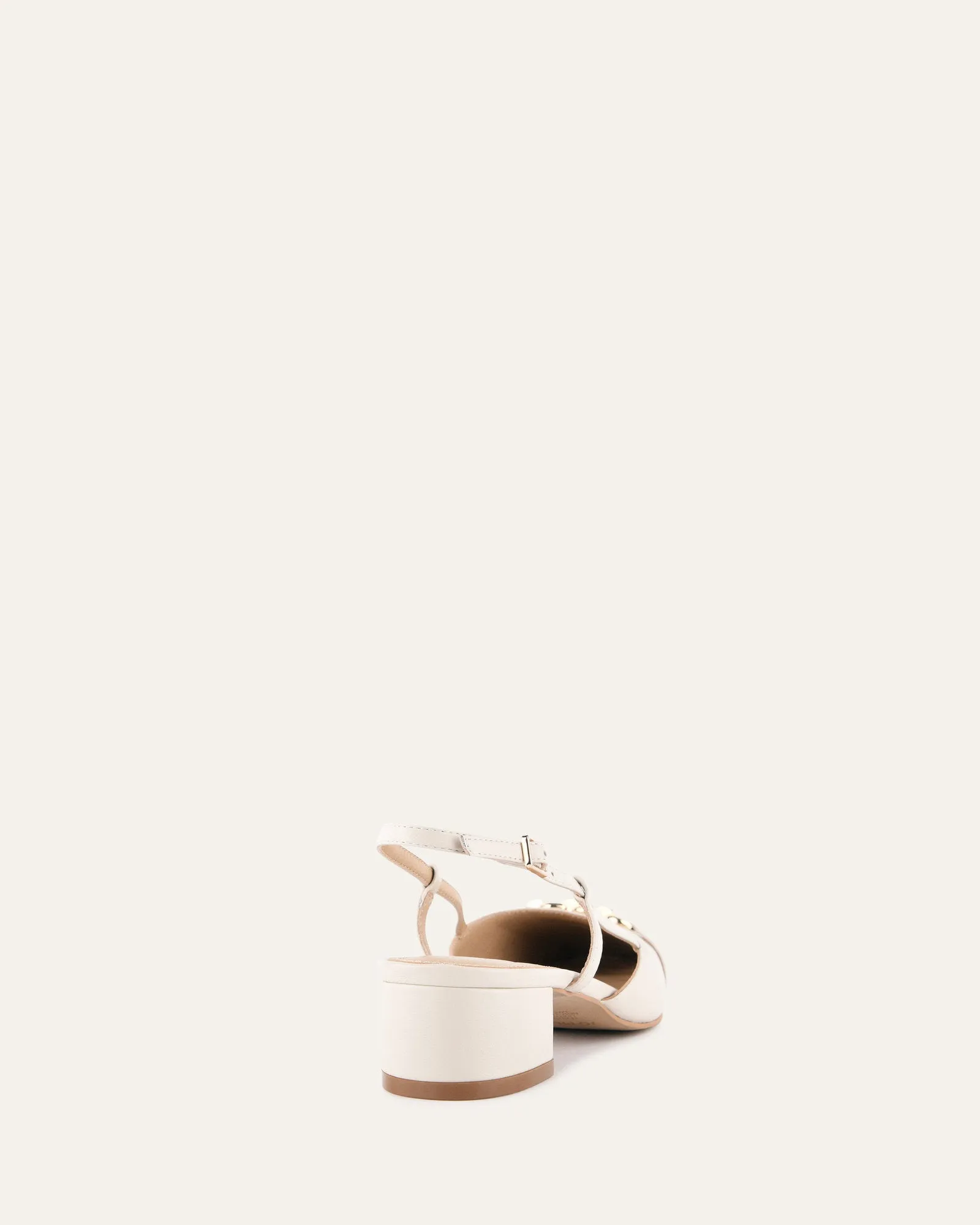 FRANCA LOW HEELS OFF WHITE LEATHER Jo Mercer