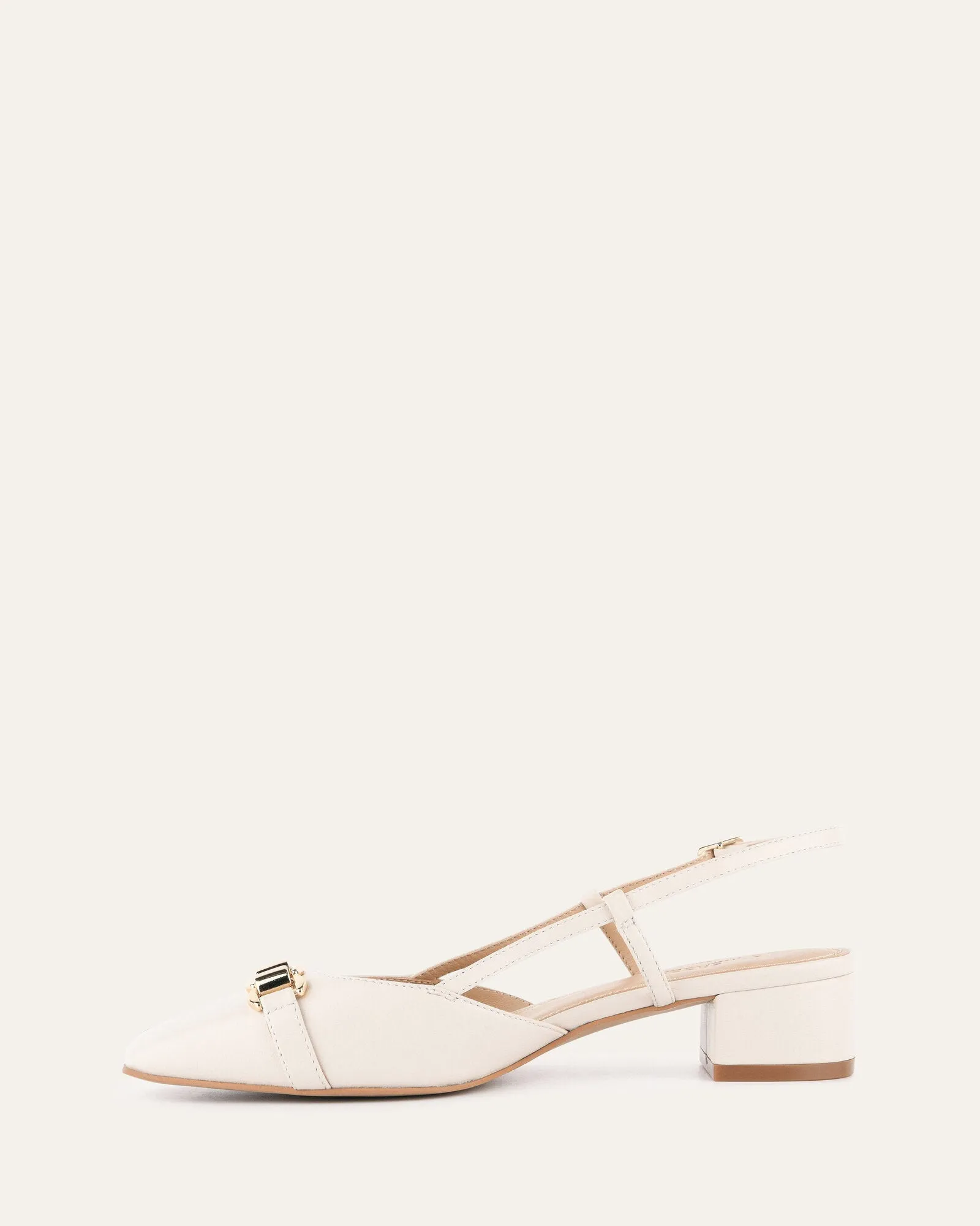 FRANCA LOW HEELS OFF WHITE LEATHER Jo Mercer
