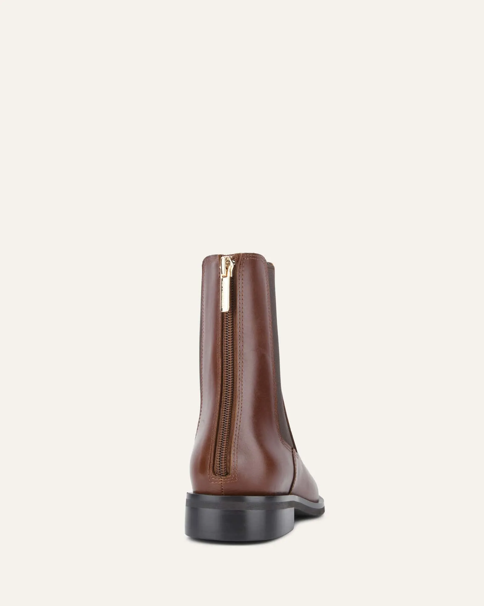 GABE FLAT ANKLE BOOTS DARK CHOCOLATE LEATHER Jo Mercer