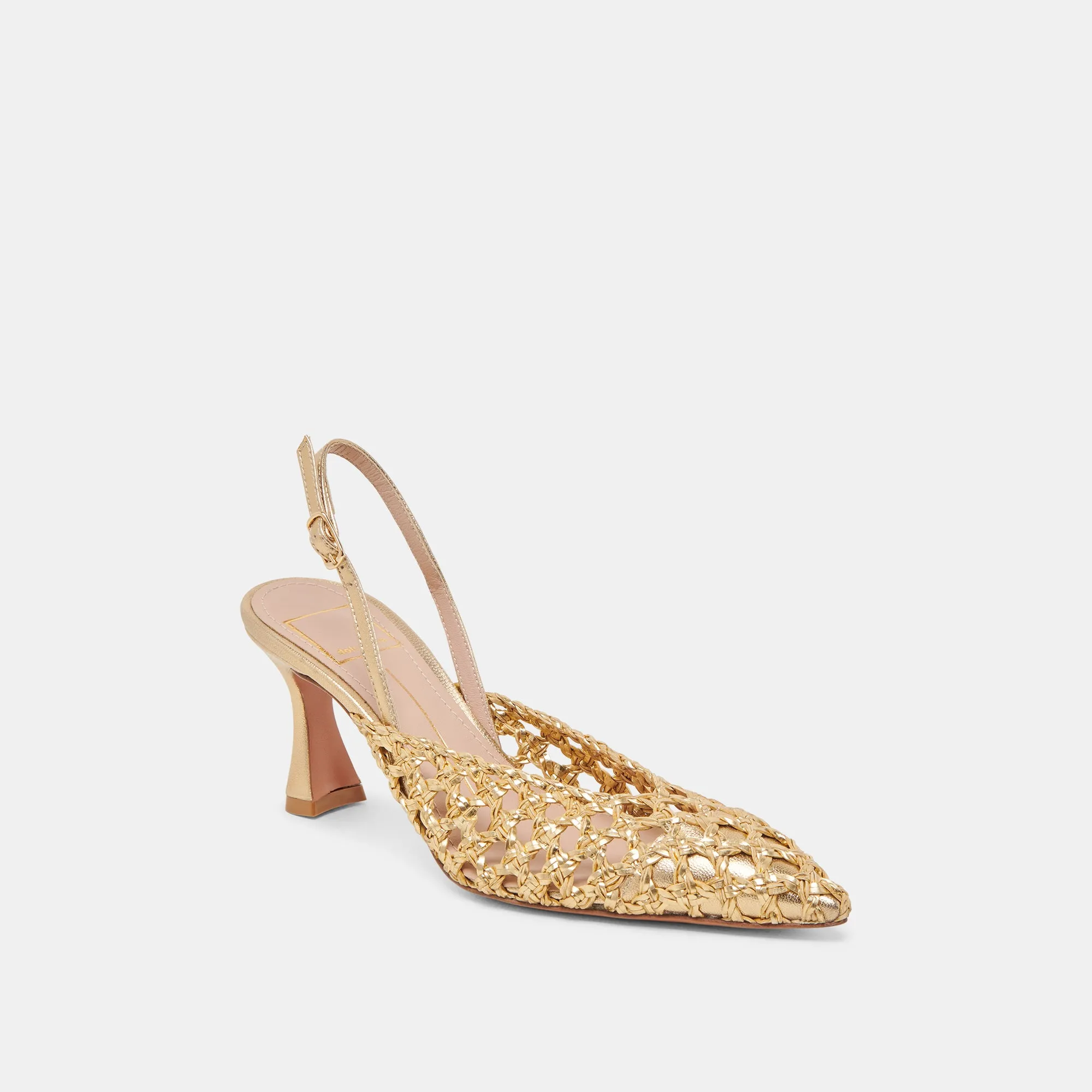 GLORIA HEELS GOLD WOVEN Dolce Vita