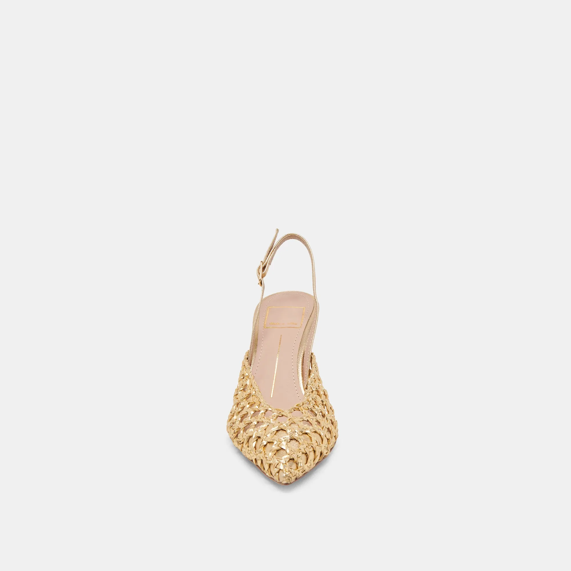 GLORIA HEELS GOLD WOVEN Dolce Vita