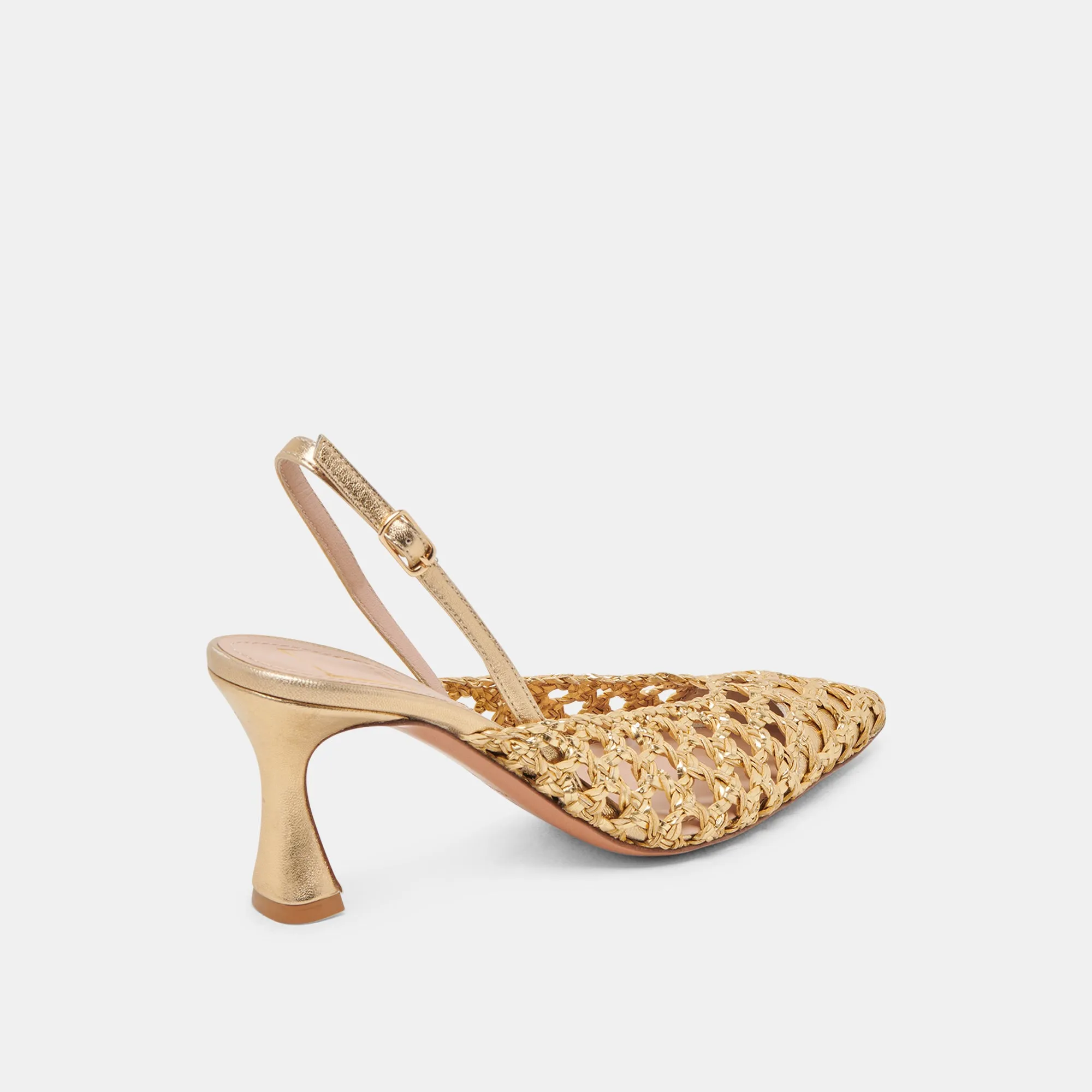 GLORIA HEELS GOLD WOVEN Dolce Vita