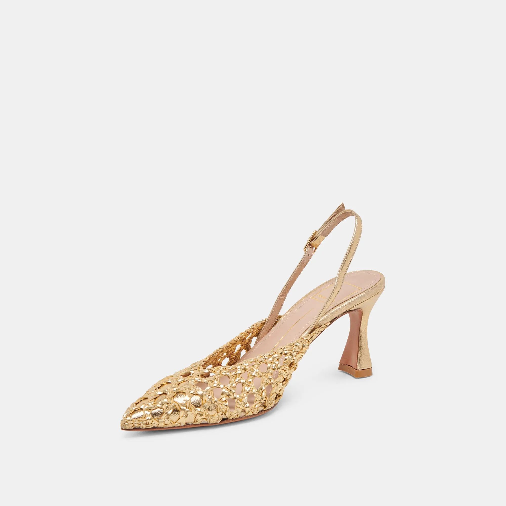 GLORIA HEELS GOLD WOVEN Dolce Vita