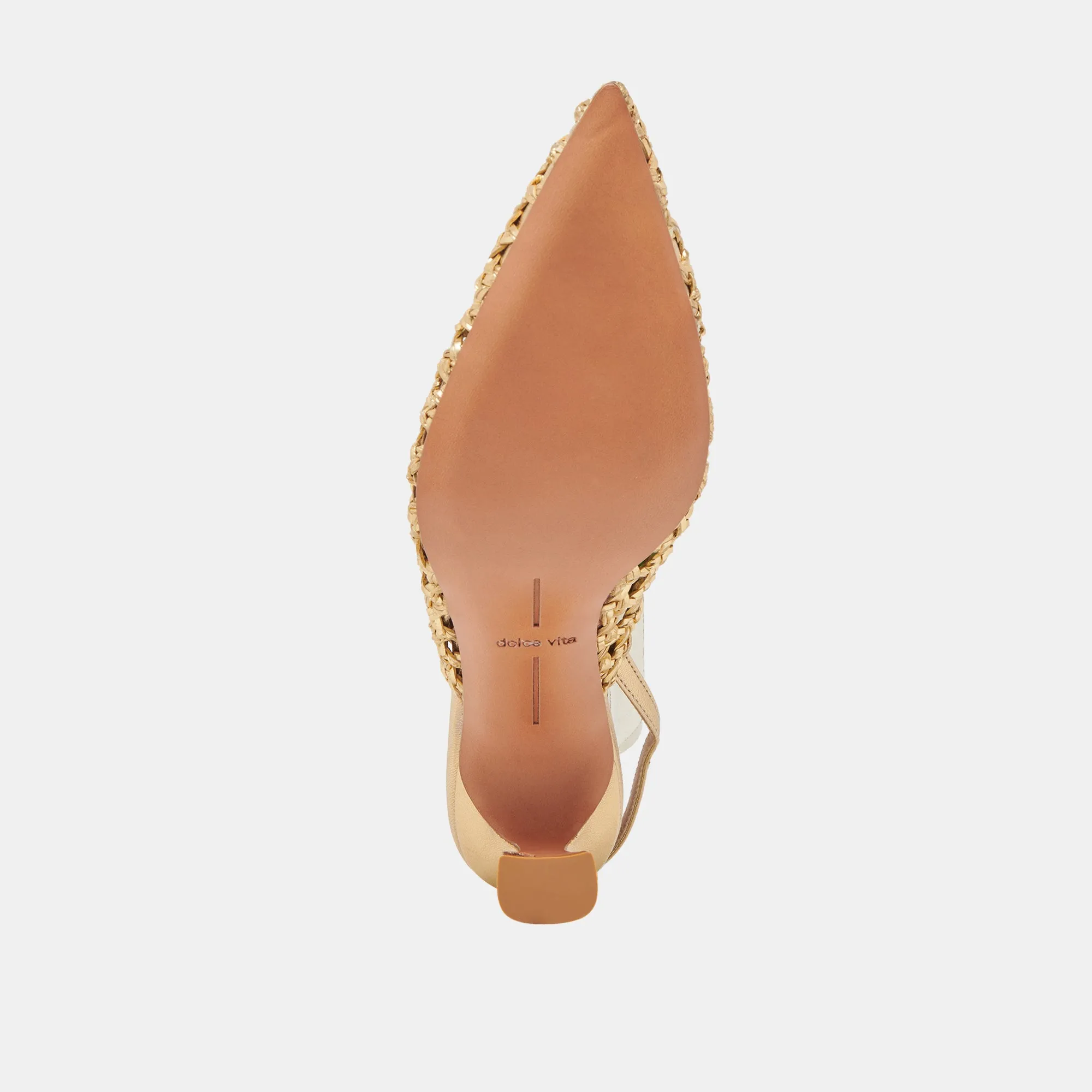 GLORIA HEELS GOLD WOVEN Dolce Vita