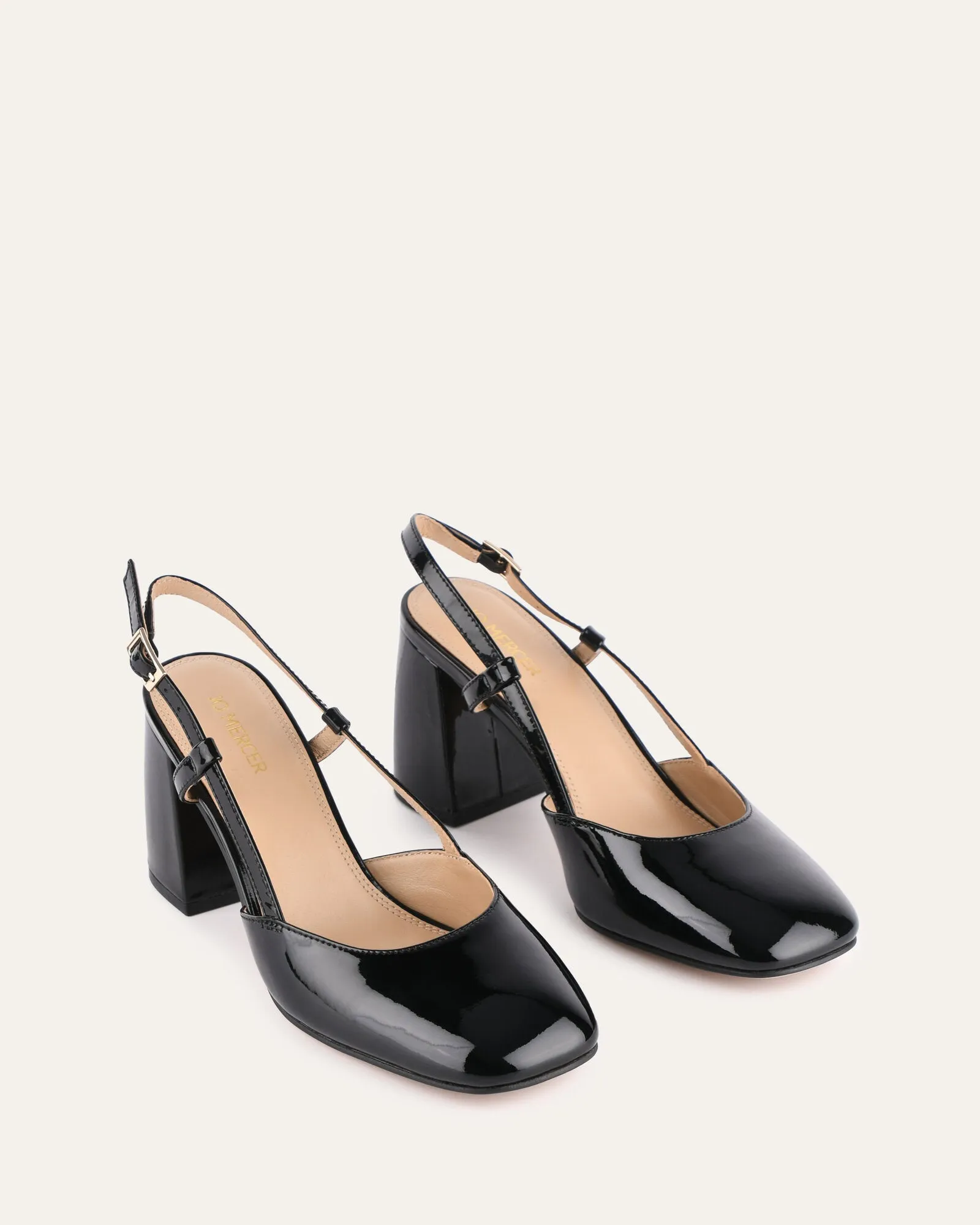 GLORIA HIGH HEELS BLACK PATENT Jo Mercer