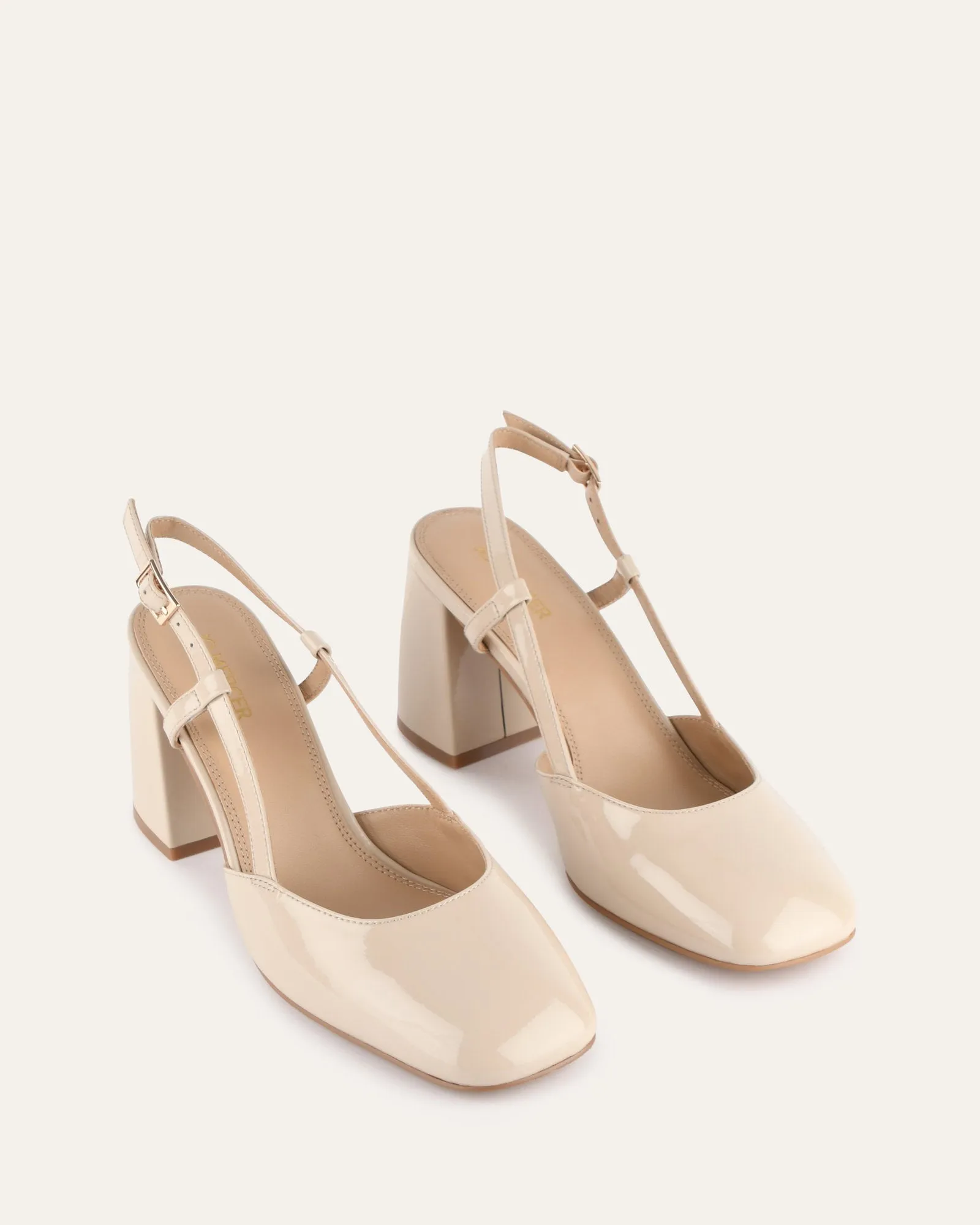 GLORIA HIGH HEELS SAND PATENT Jo Mercer