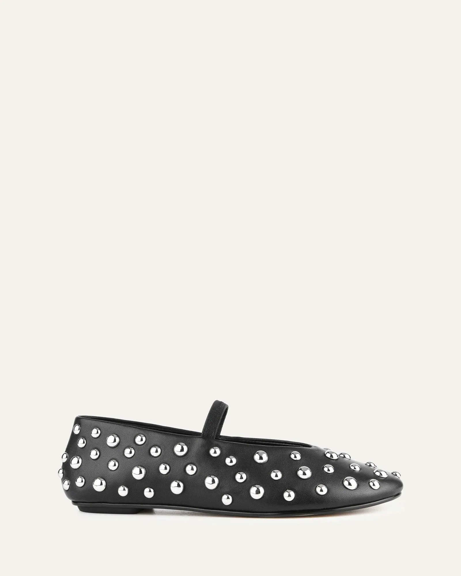 GOLDIE CASUAL FLATS BLACK LEATHER Jo Mercer