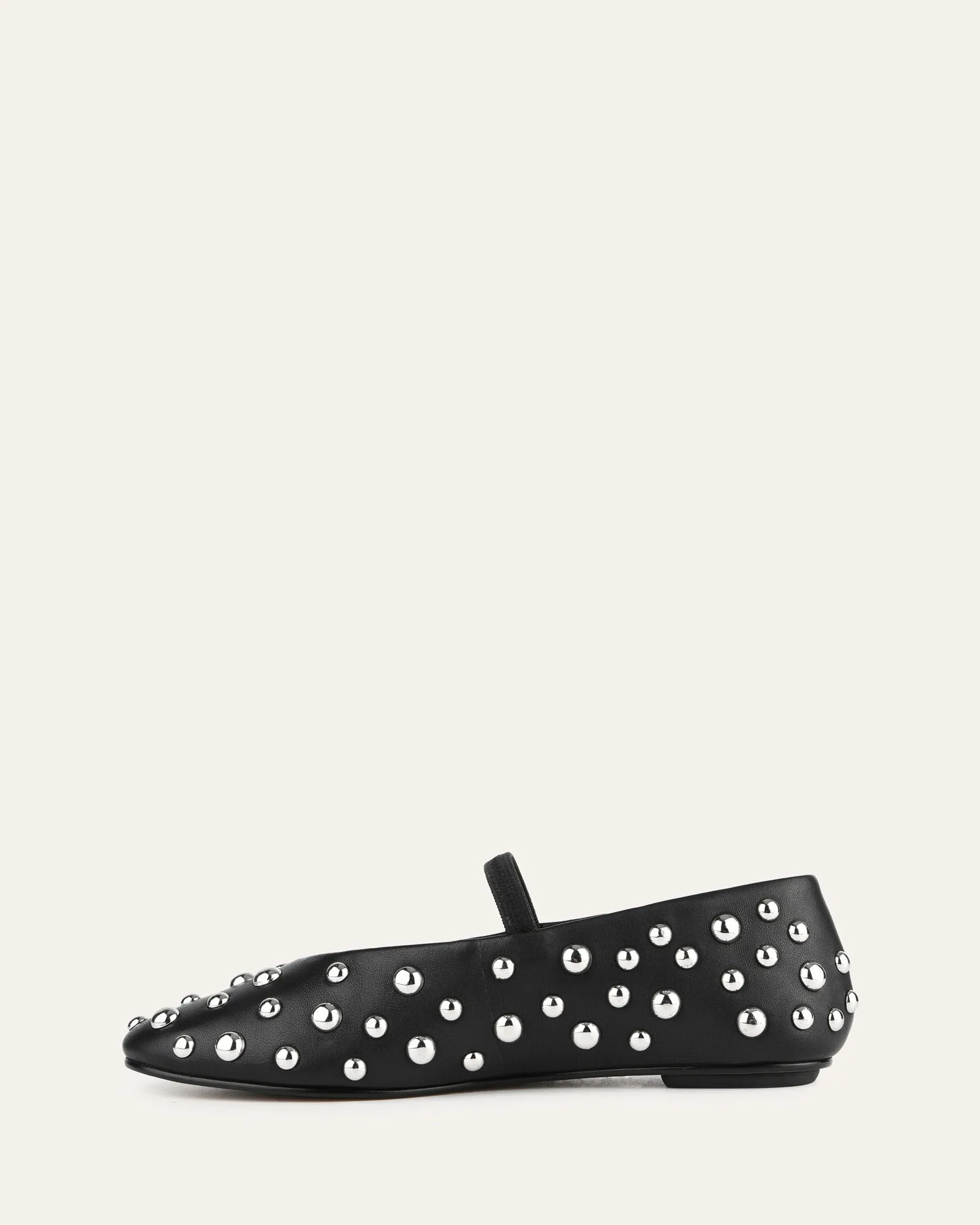 GOLDIE CASUAL FLATS BLACK LEATHER Jo Mercer