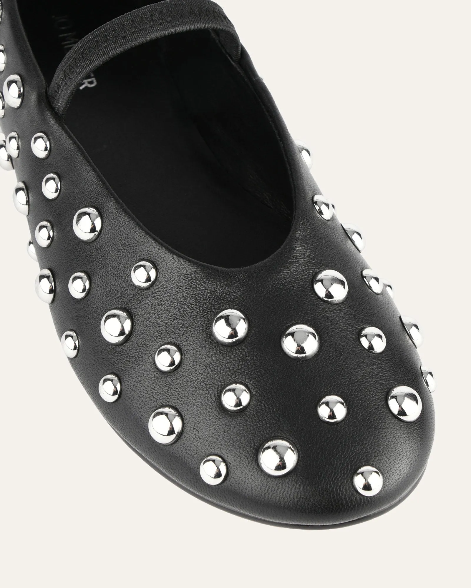 GOLDIE CASUAL FLATS BLACK LEATHER Jo Mercer