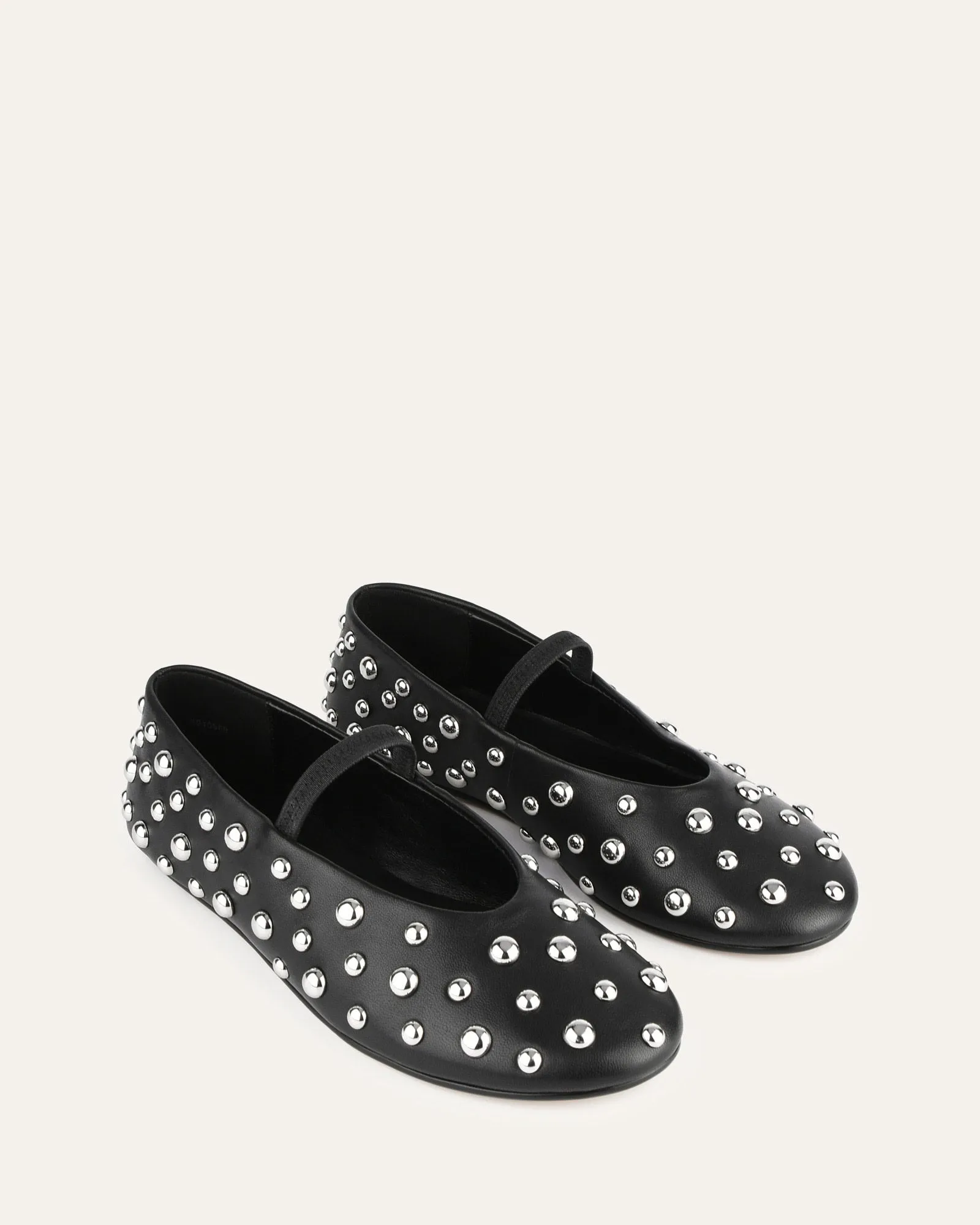 GOLDIE CASUAL FLATS BLACK LEATHER Jo Mercer