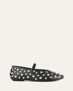 GOLDIE CASUAL FLATS BLACK LEATHER Jo Mercer