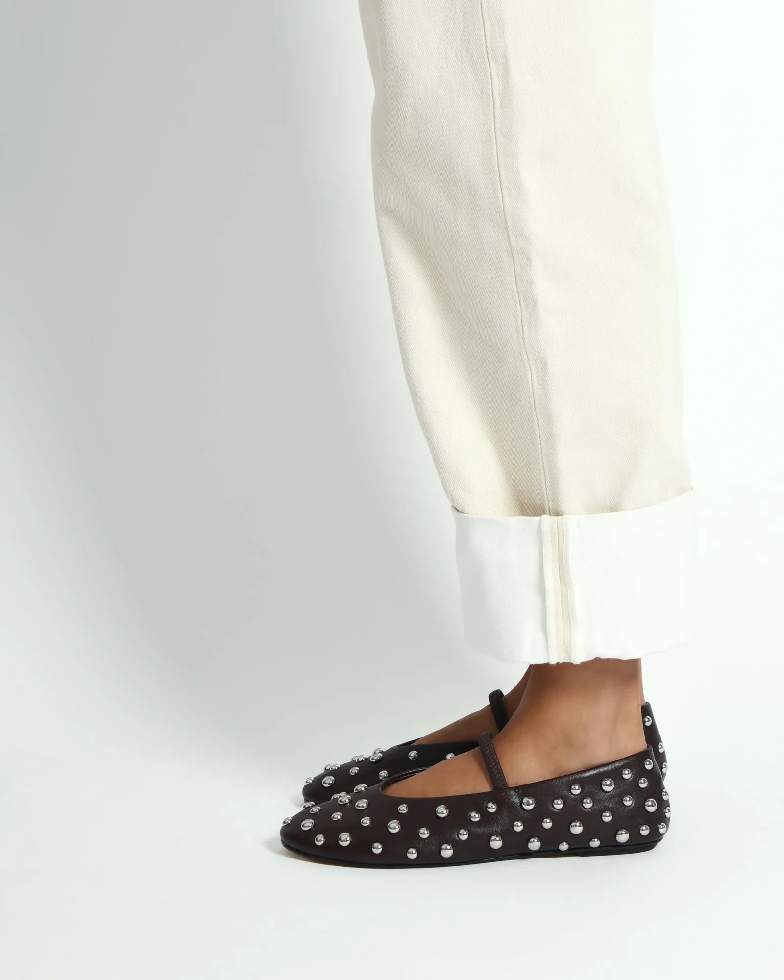 GOLDIE CASUAL FLATS MERLOT LEATHER Jo Mercer