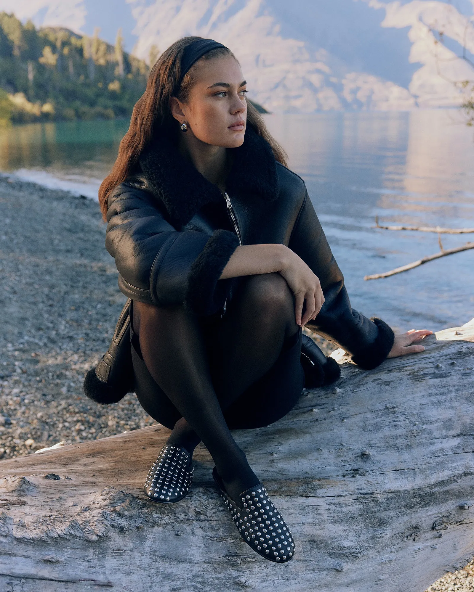 GRACIE CASUAL FLATS BLACK LEATHER Jo Mercer