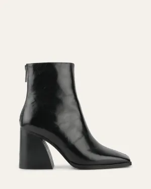 HATTIE HIGH ANKLE BOOTS BLACK LEATHER Jo Mercer
