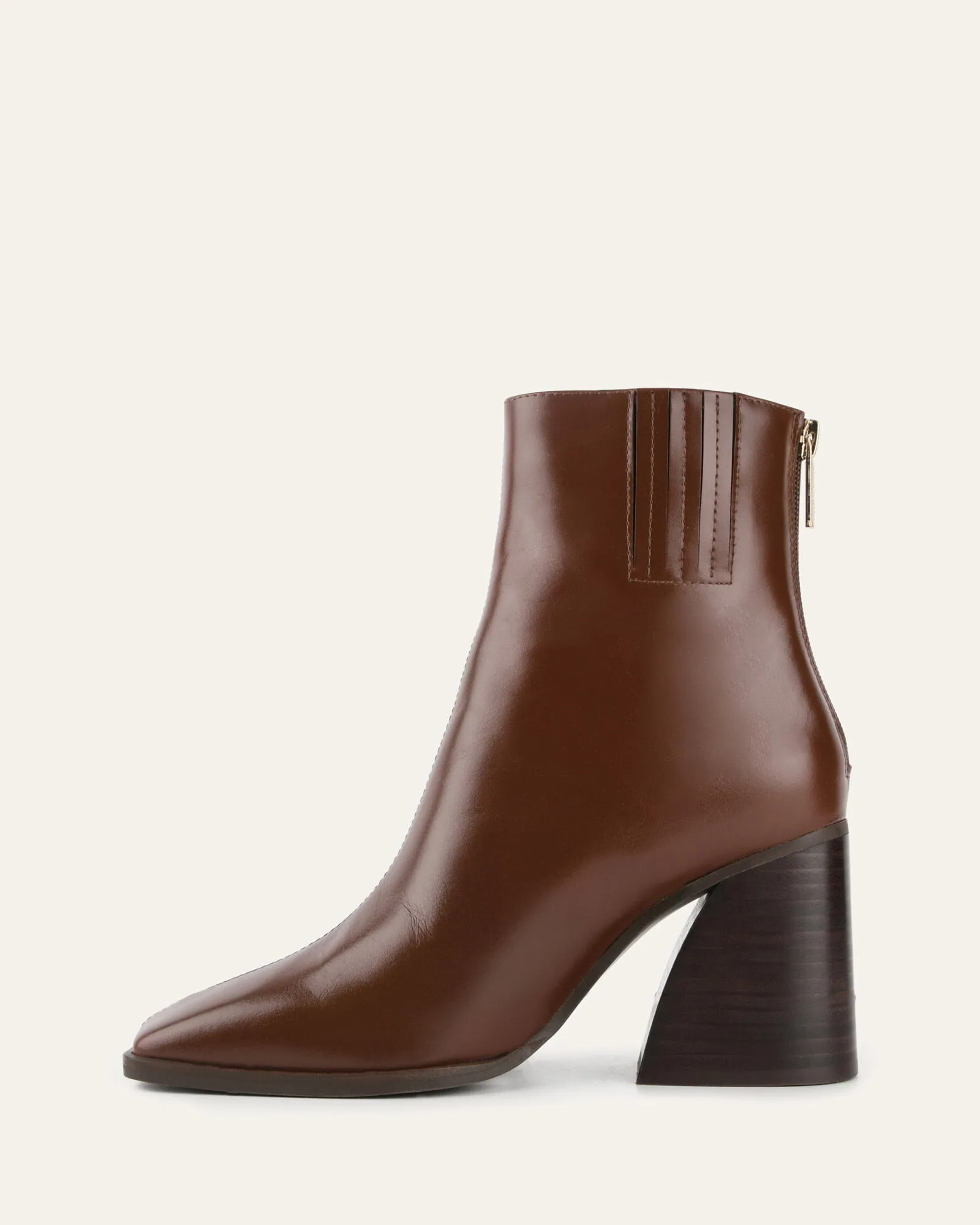 HATTIE HIGH ANKLE BOOTS CHESTNUT LEATHER Jo Mercer