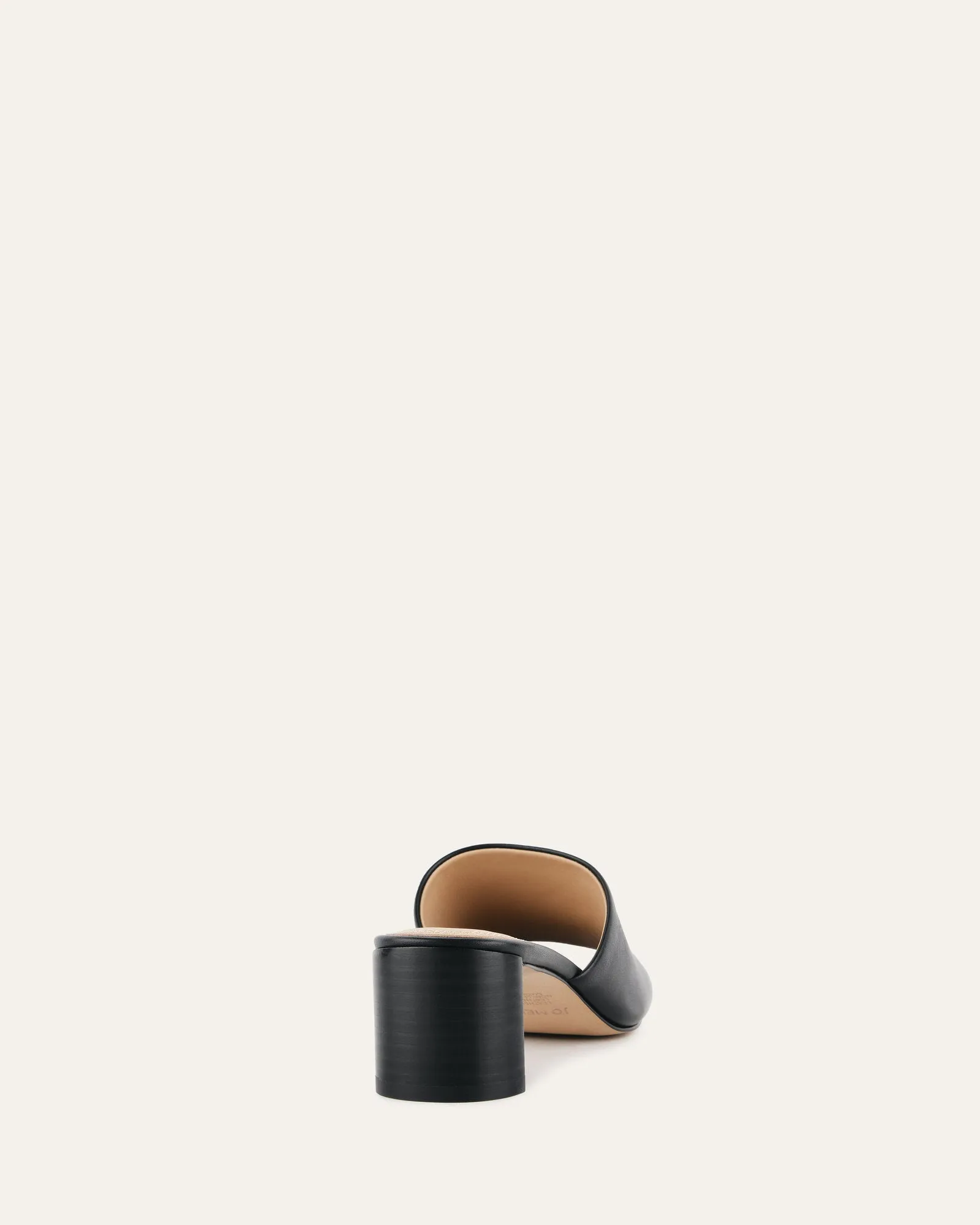 HERBIE MID HEEL SANDALS BLACK LEATHER Jo Mercer