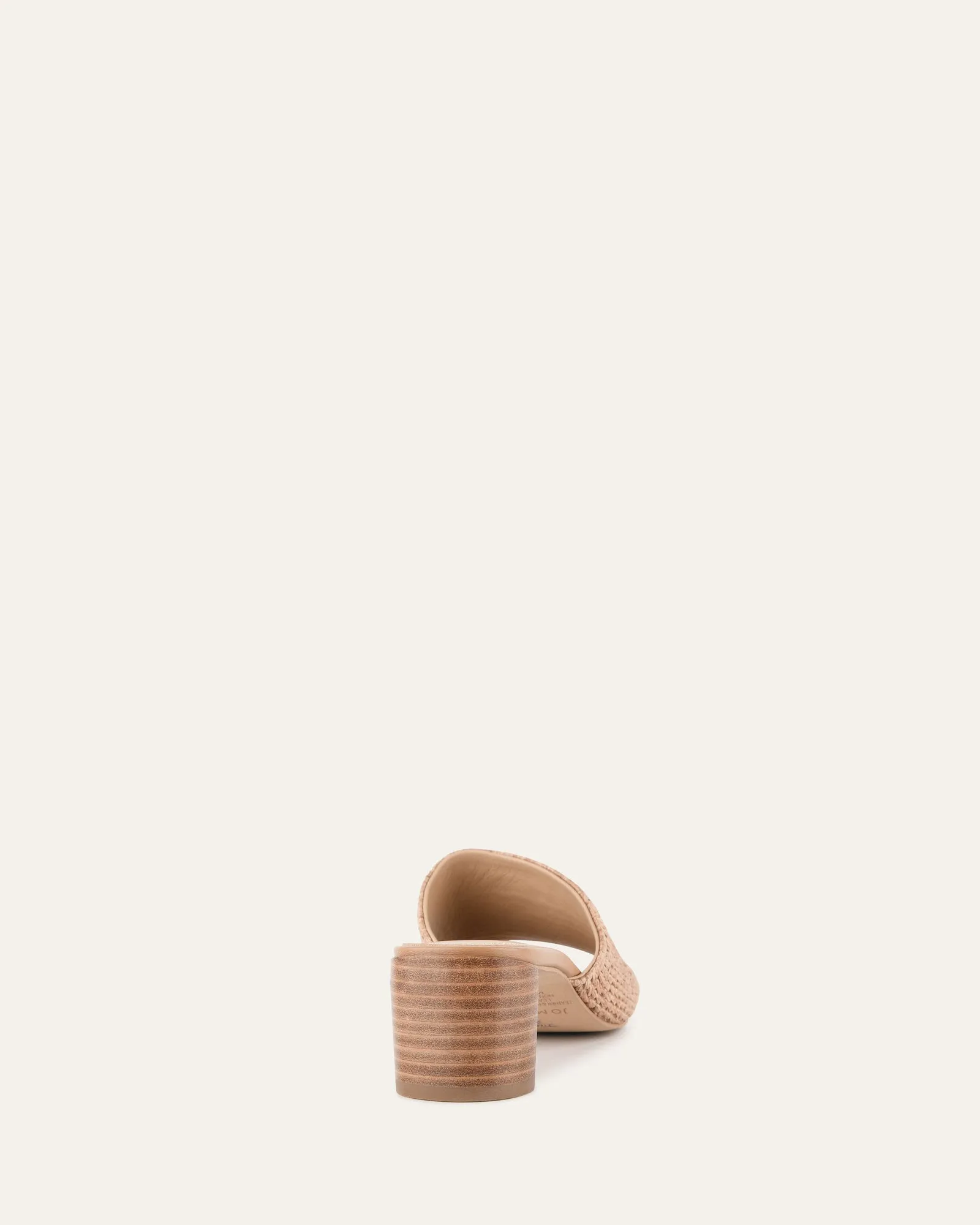 HERBIE MID HEEL SANDALS TAN RAFFIA Jo Mercer