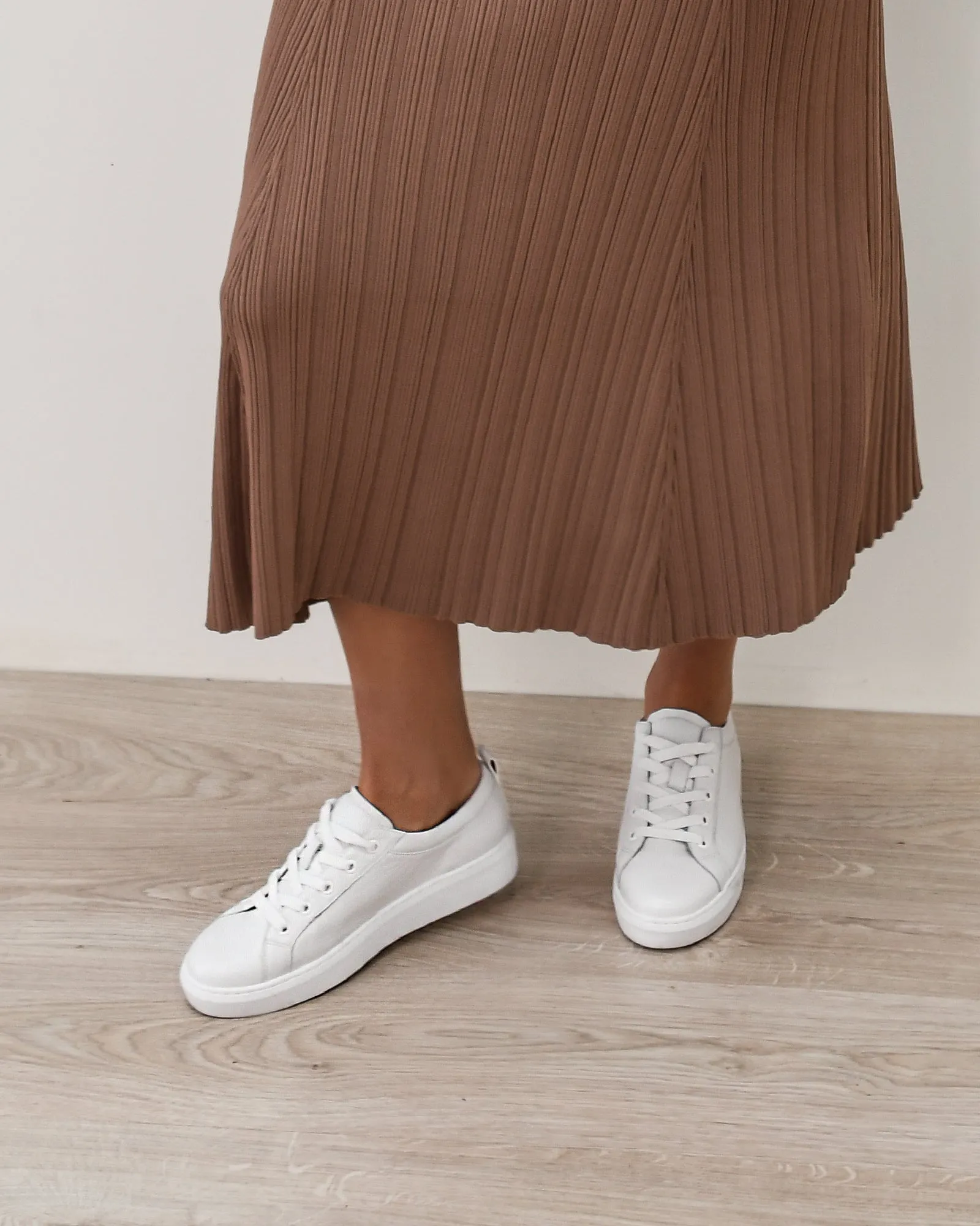 HILDA SNEAKERS WHITE LEATHER Jo Mercer