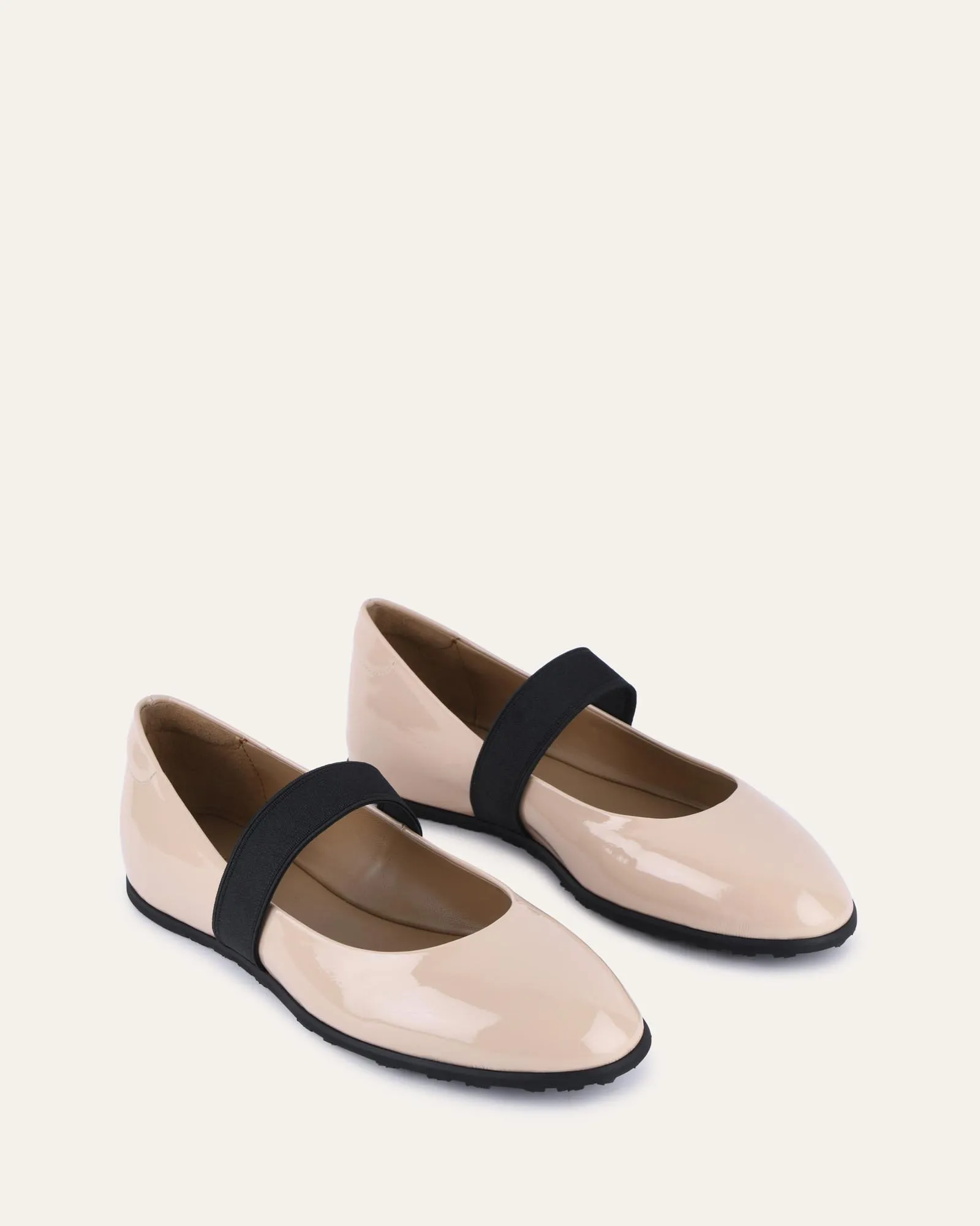 HOPE CASUAL FLATS NATURAL CRINKLE PATENT Jo Mercer