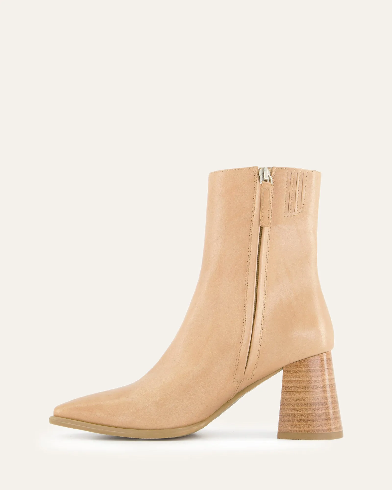 IGGY MID ANKLE BOOTS TAN LEATHER Jo Mercer