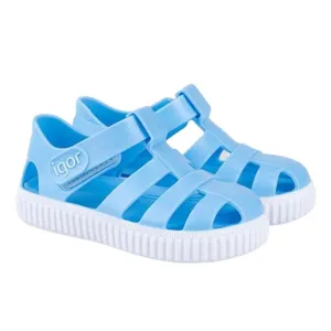 Igor Boy's and Girl's Nico Sandal - Celeste