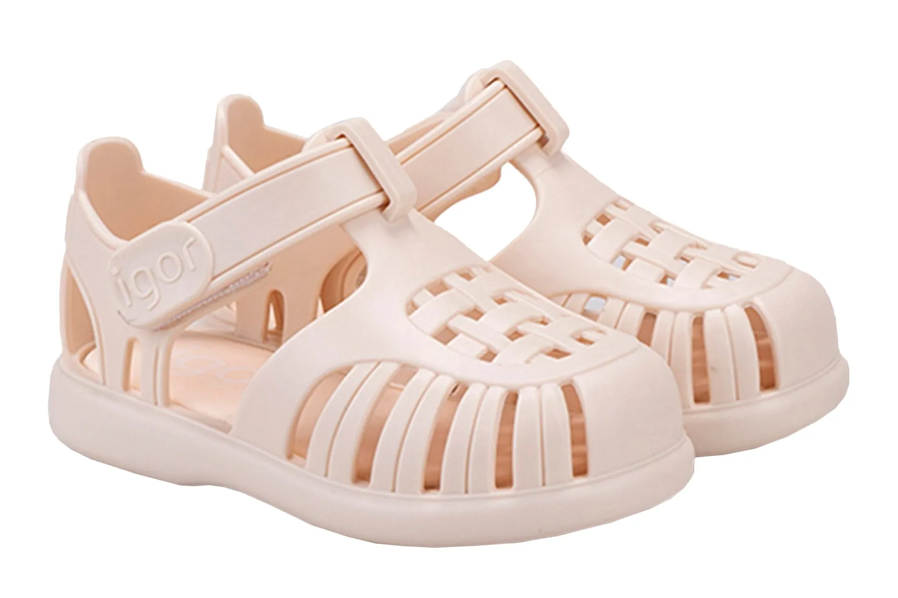 Igor Girl's and Boy's S10271 Tobby Solid Sandals - Marfil
