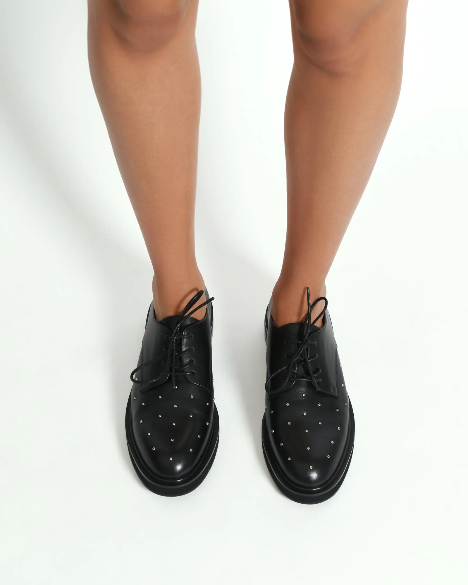 IKER LACE UPS BLACK LEATHER Jo Mercer