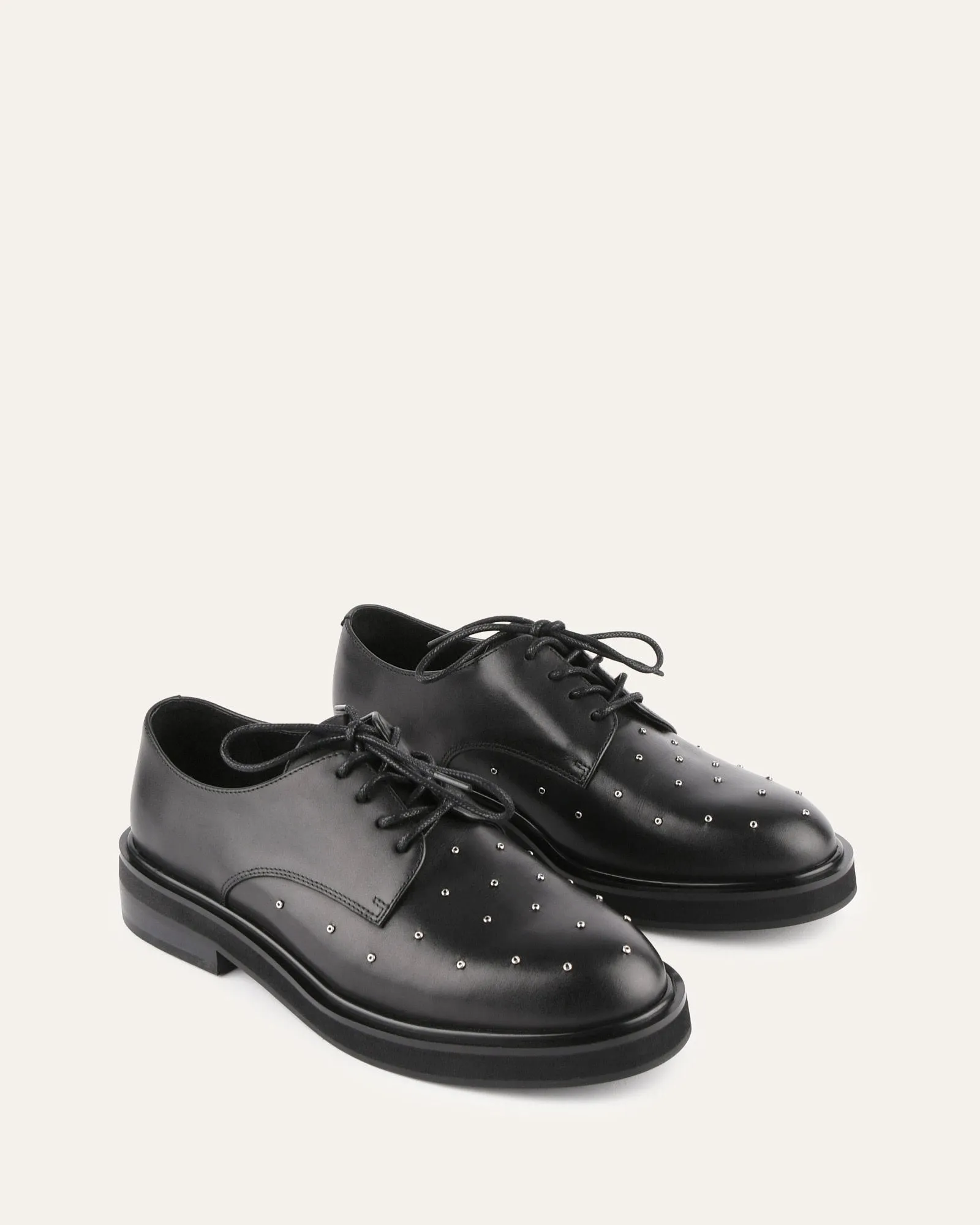 IKER LACE UPS BLACK LEATHER Jo Mercer