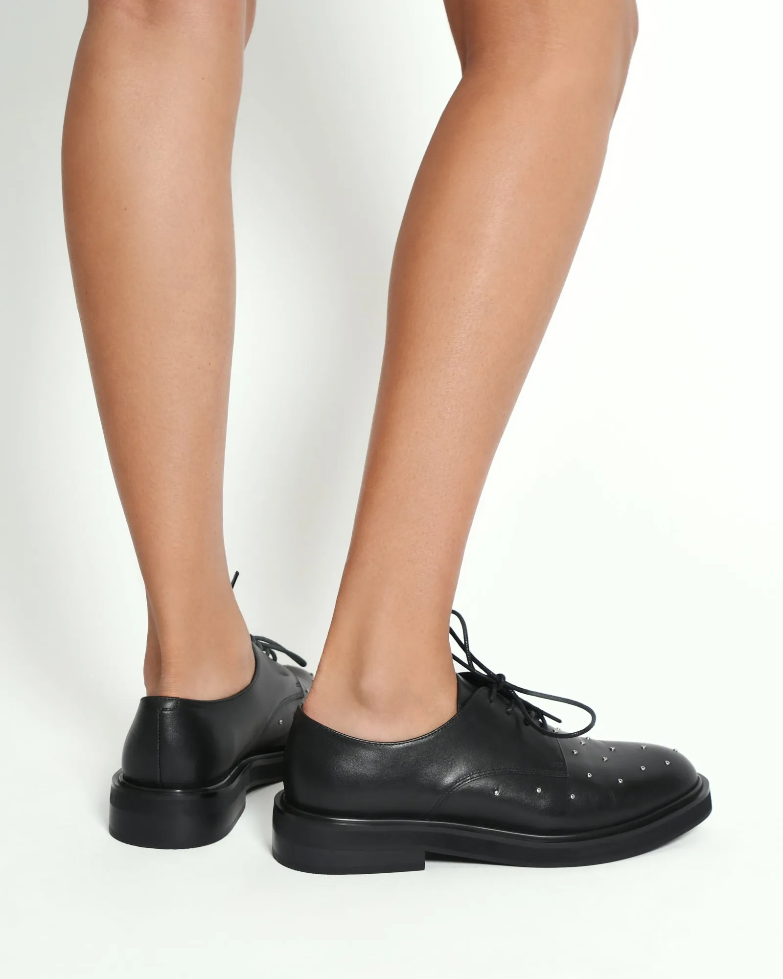 IKER LACE UPS BLACK LEATHER Jo Mercer