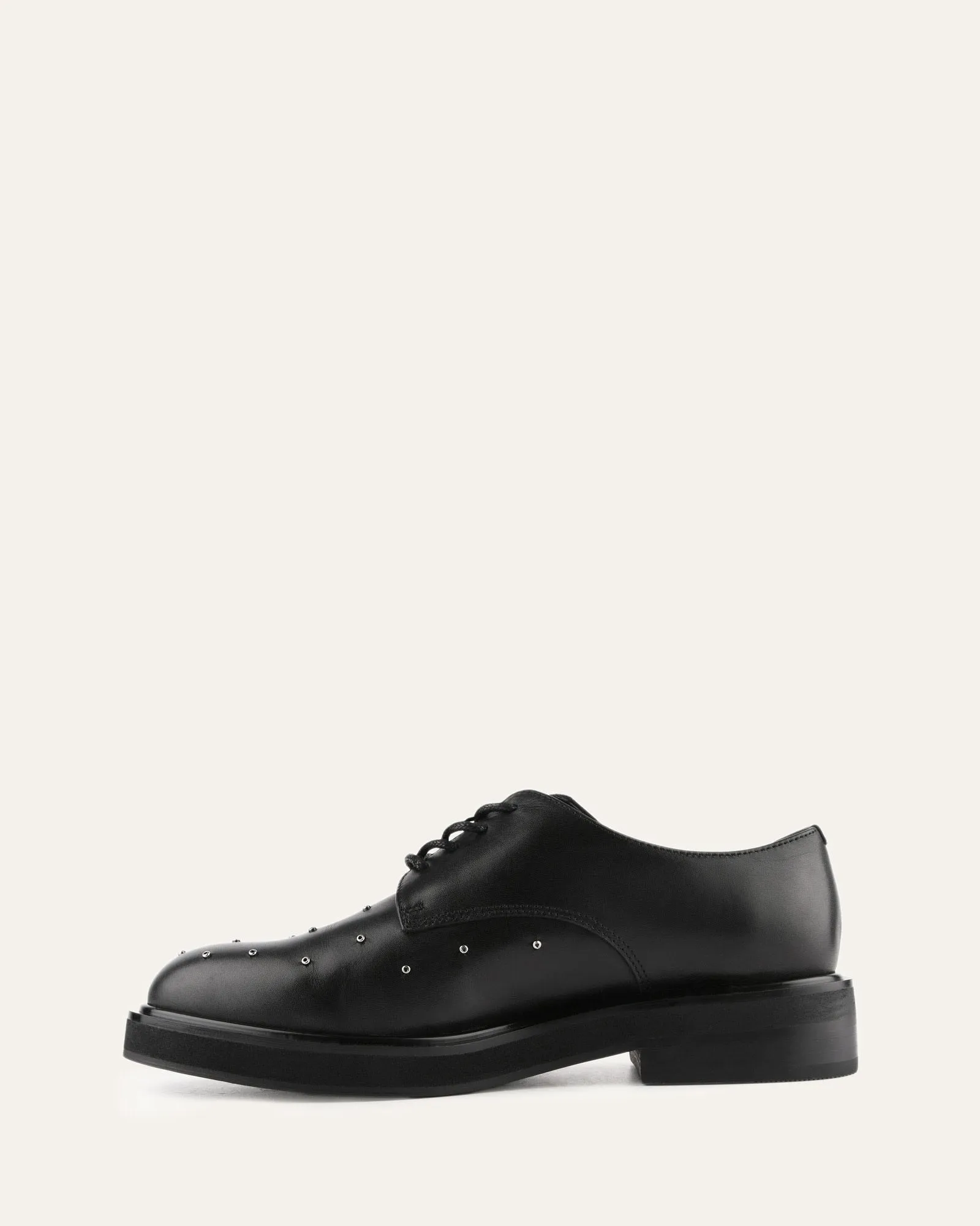 IKER LACE UPS BLACK LEATHER Jo Mercer