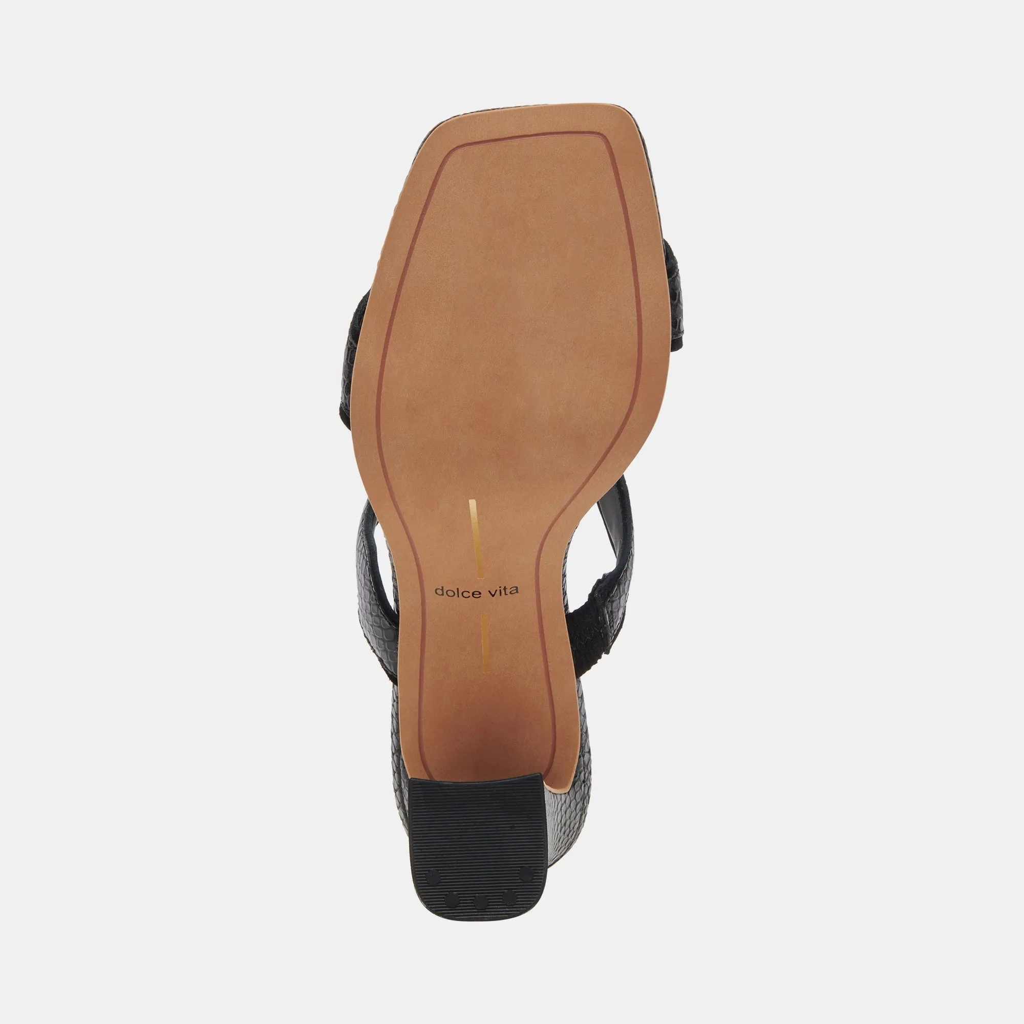 ILVA WIDE HEELS ONYX EMBOSSED LEATHER Dolce Vita