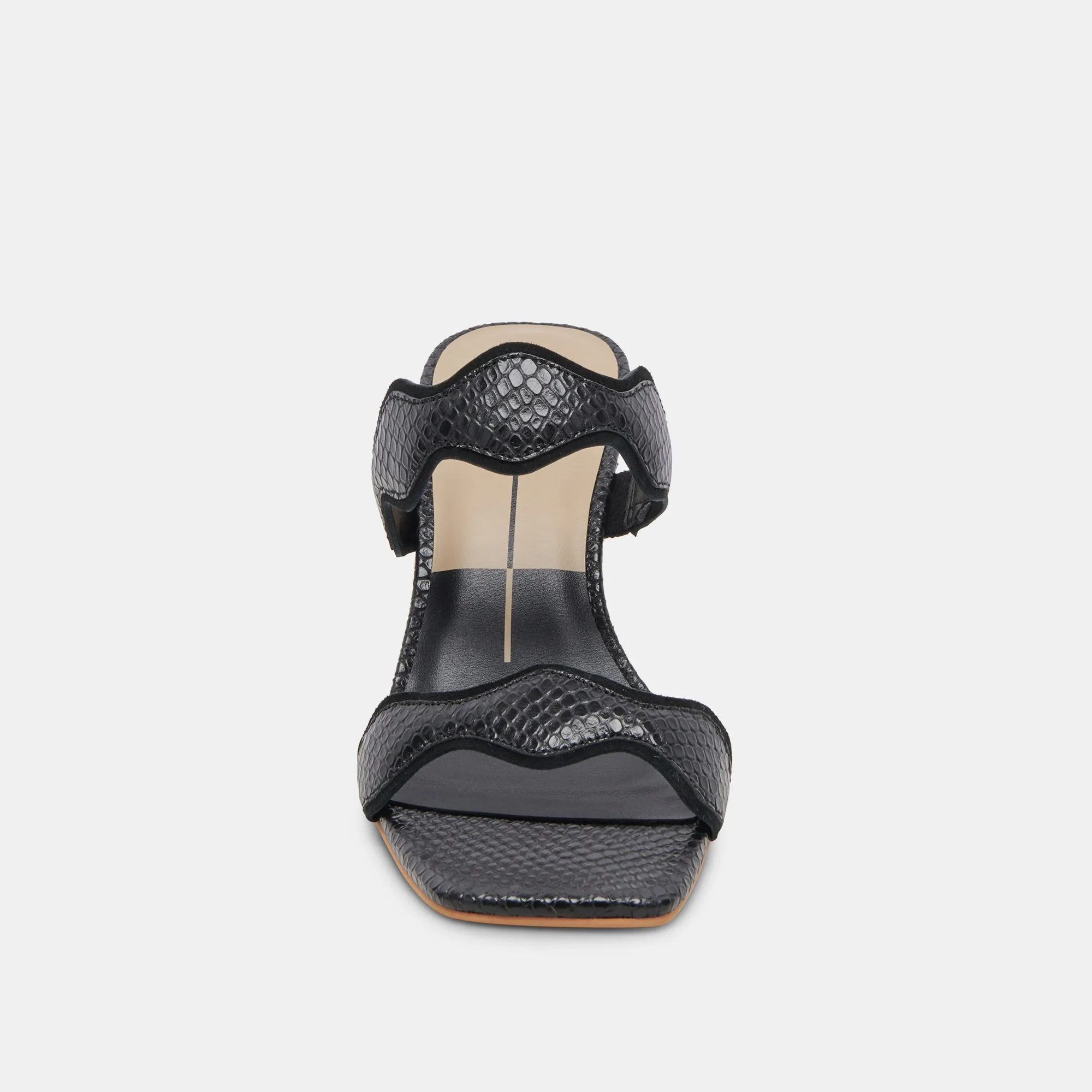 ILVA WIDE HEELS ONYX EMBOSSED LEATHER Dolce Vita