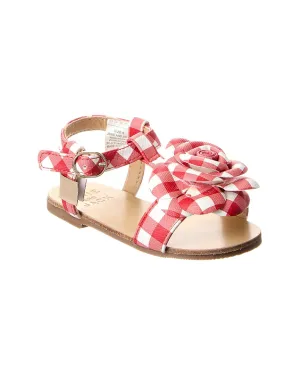 Janie and Jack Gingham Flower Sandal