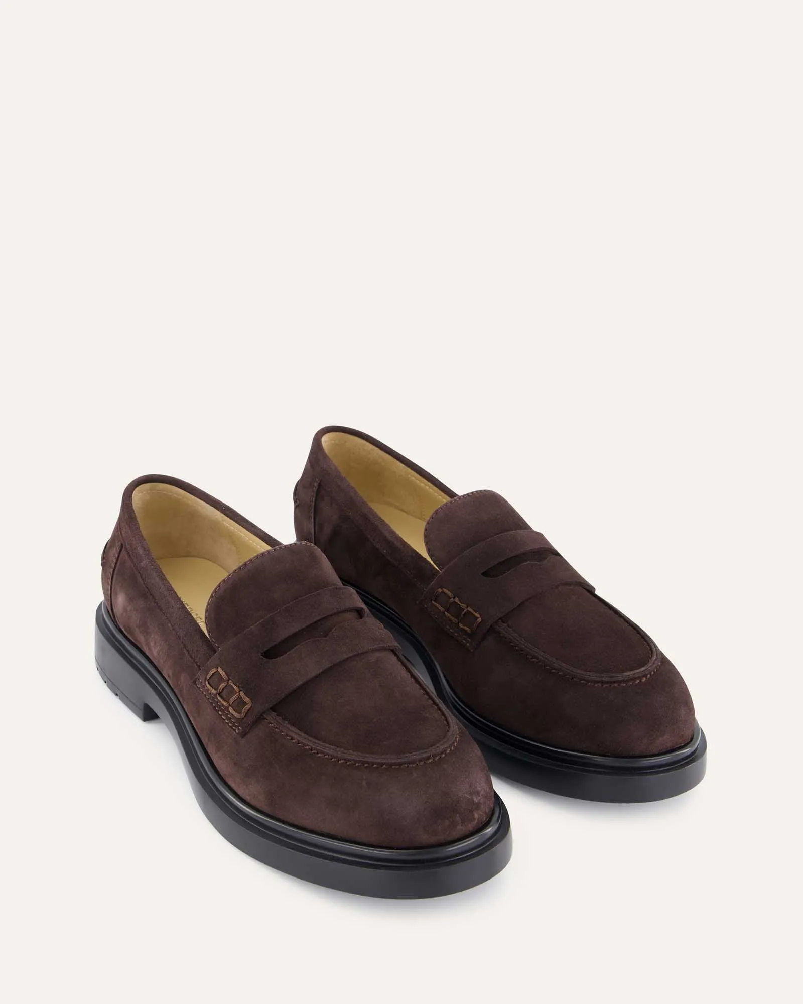 JARVIS LOAFERS BITTER CHOC SUEDE Jo Mercer
