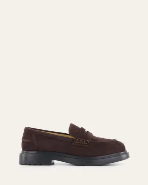 JARVIS LOAFERS BITTER CHOC SUEDE Jo Mercer